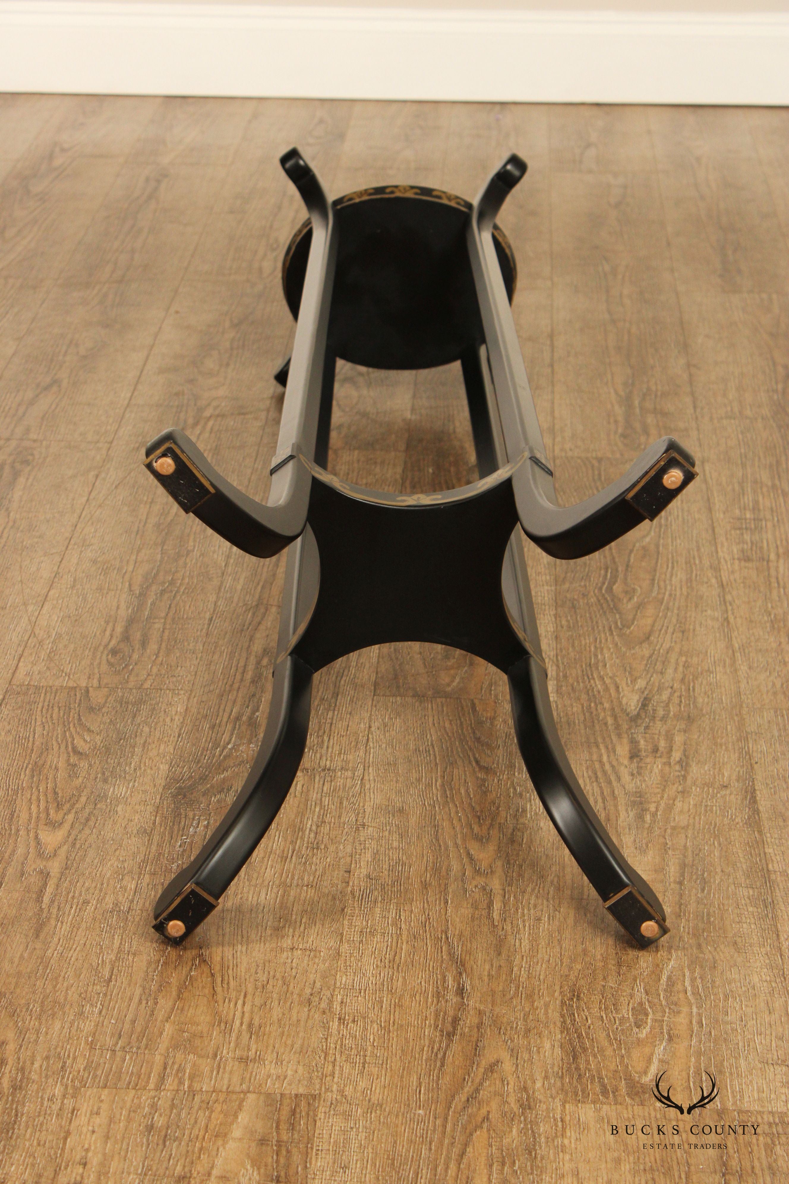 Chelsea House Ebonized Pair Of Paris Fern Stands