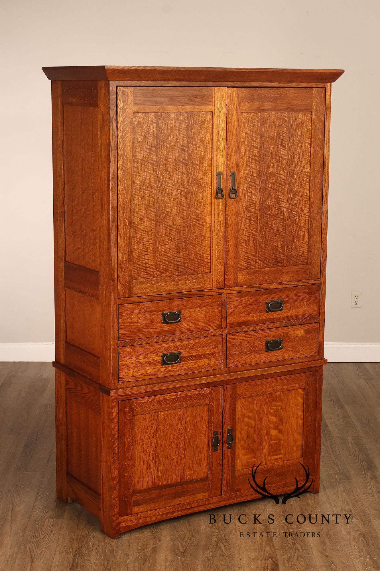 Michaels For Restoration Hardware Arts & Crafts Mission Oak Entertainment Armoire