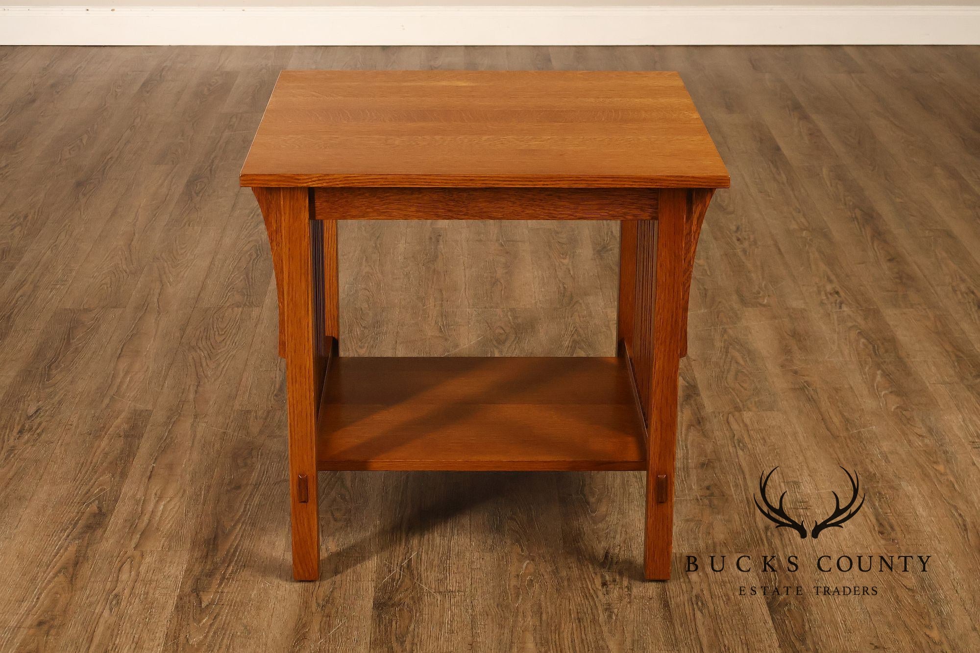 Stickley Mission Collection Oak Spindle Lamp Table