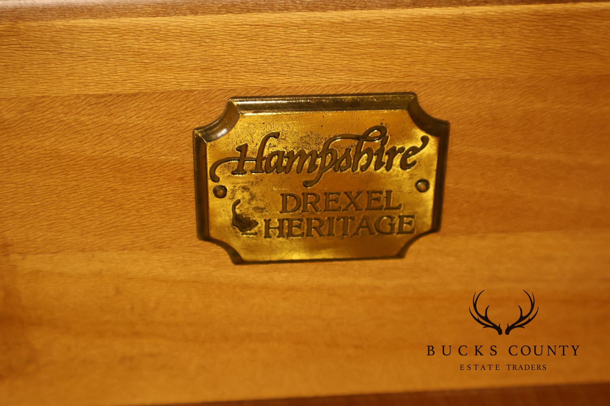 Drexel Heritage Hampshire Traditional Burl Wood Entertainment Armoire