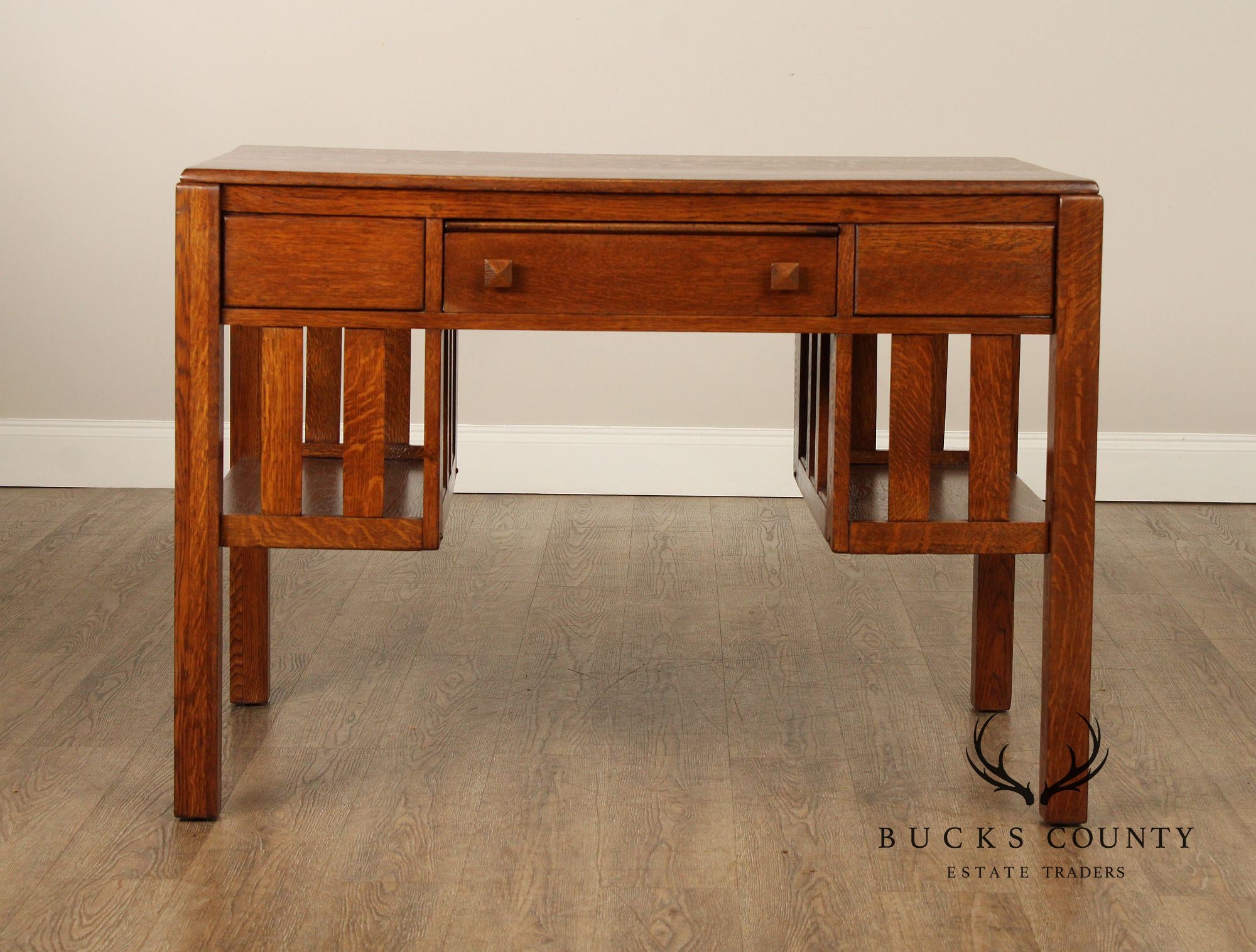 Antique Mission Oak Writing Desk