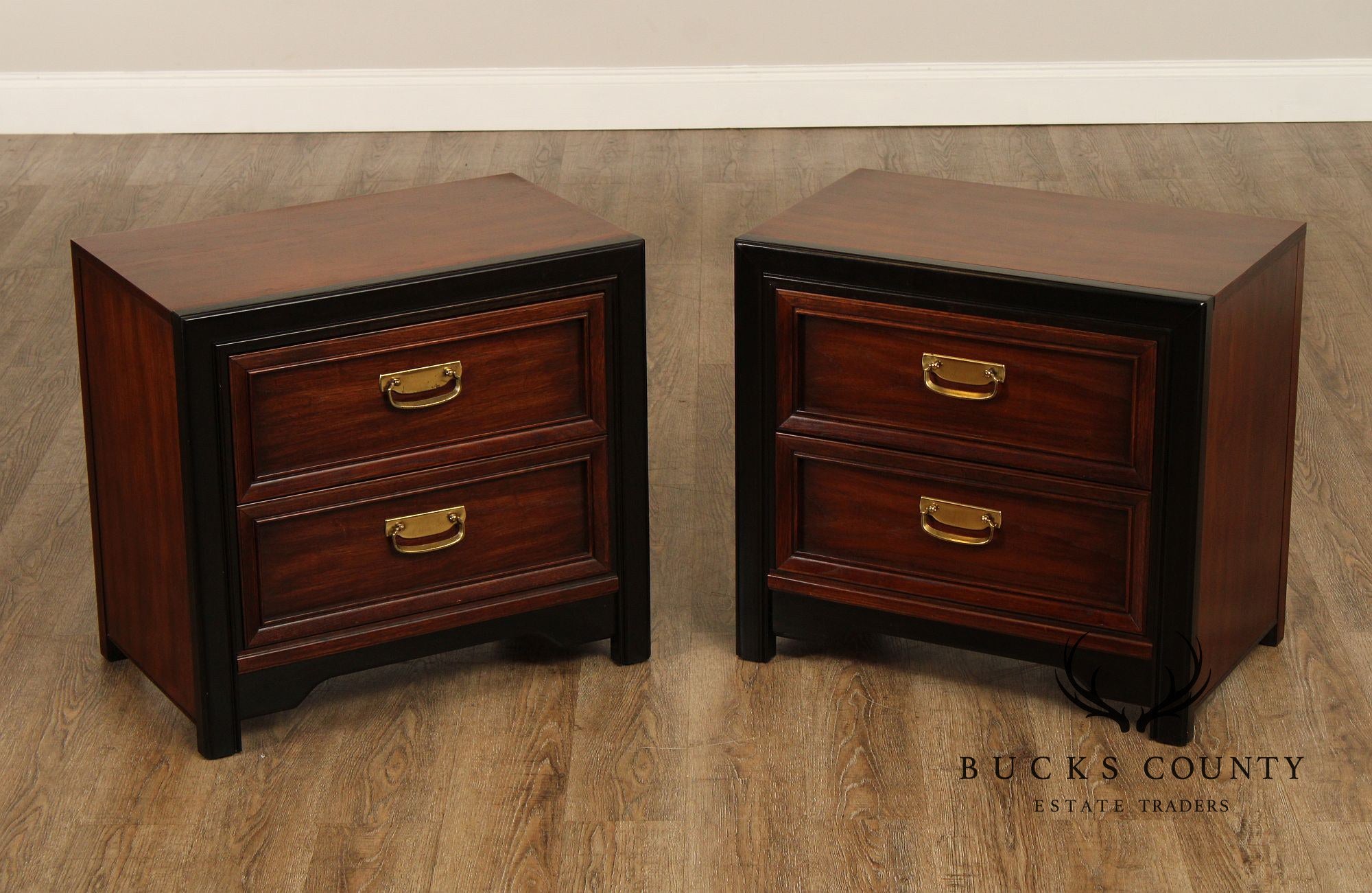 Thomasville Embassy Collection Pair of Two-Drawer Nightstands