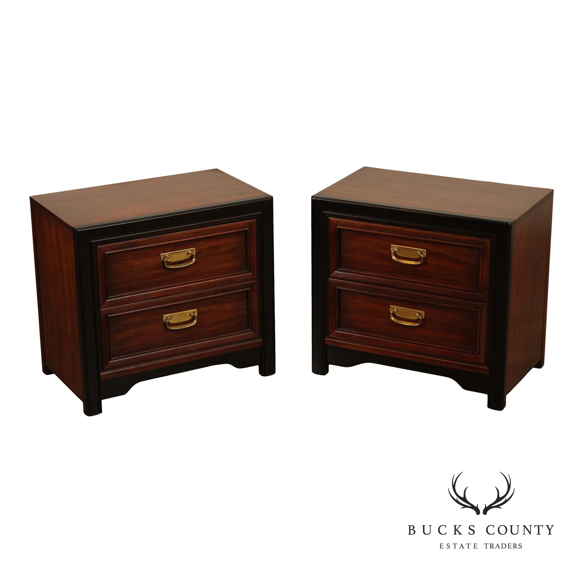 Thomasville Embassy Collection Pair of Two-Drawer Nightstands