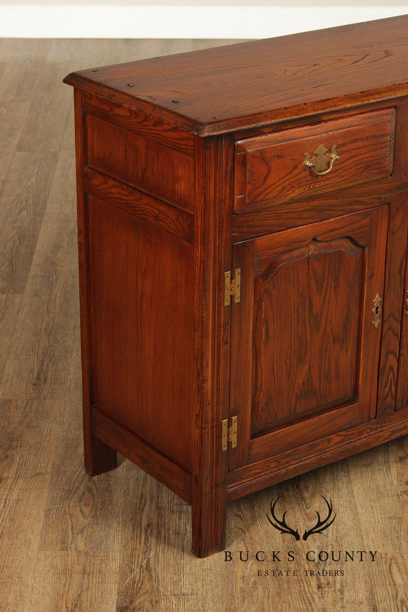 Bevan Funnell English Carved Oak Buffet Sideboard