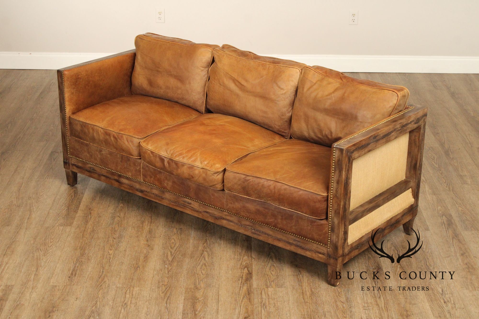 Moe's Collection 'Darlington' Rustic Leather Sofa