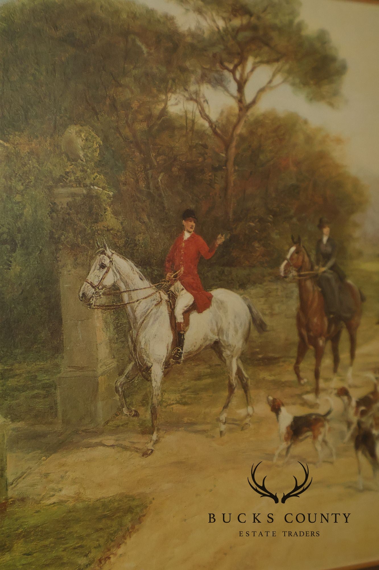 Set of Four Vintage Fox Hunt Scene Framed Prints