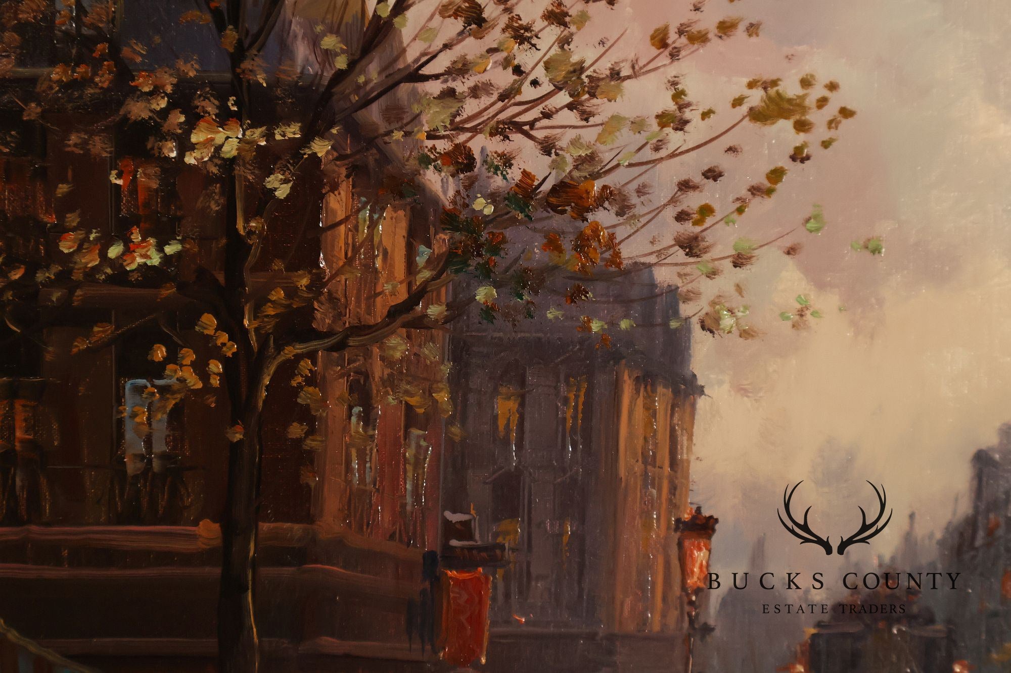 Impressionist Style Painting,  Street Scene. Emilio Payes