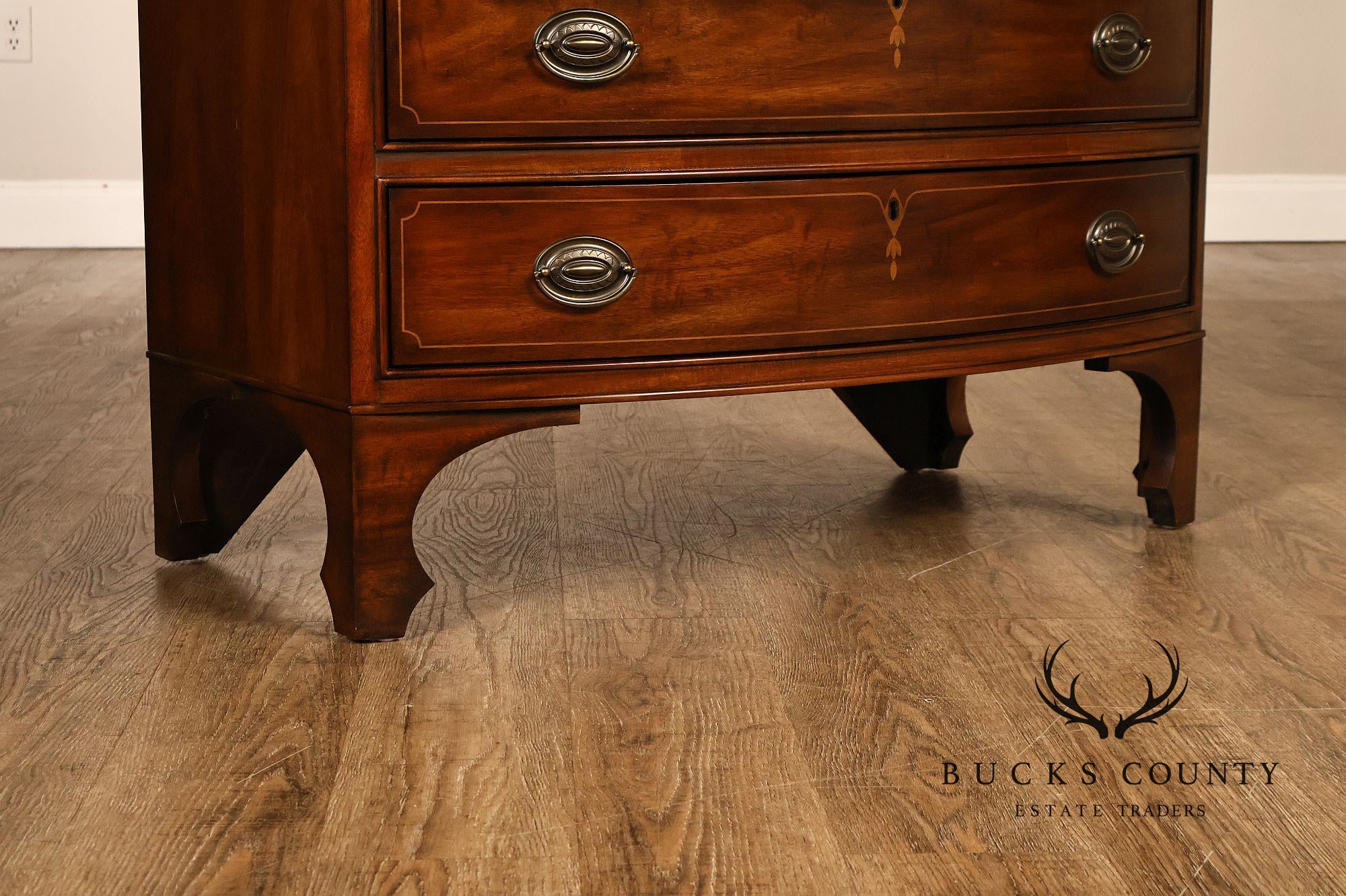 Drexel Heritage Covington Park Pair Of Mahogany Marble Top Bachelor Chests