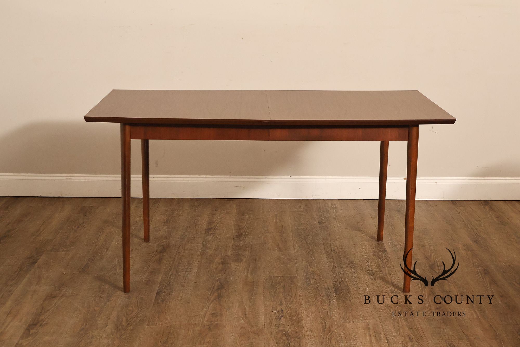 Mid Century Modern Walnut Expandable Dining Table