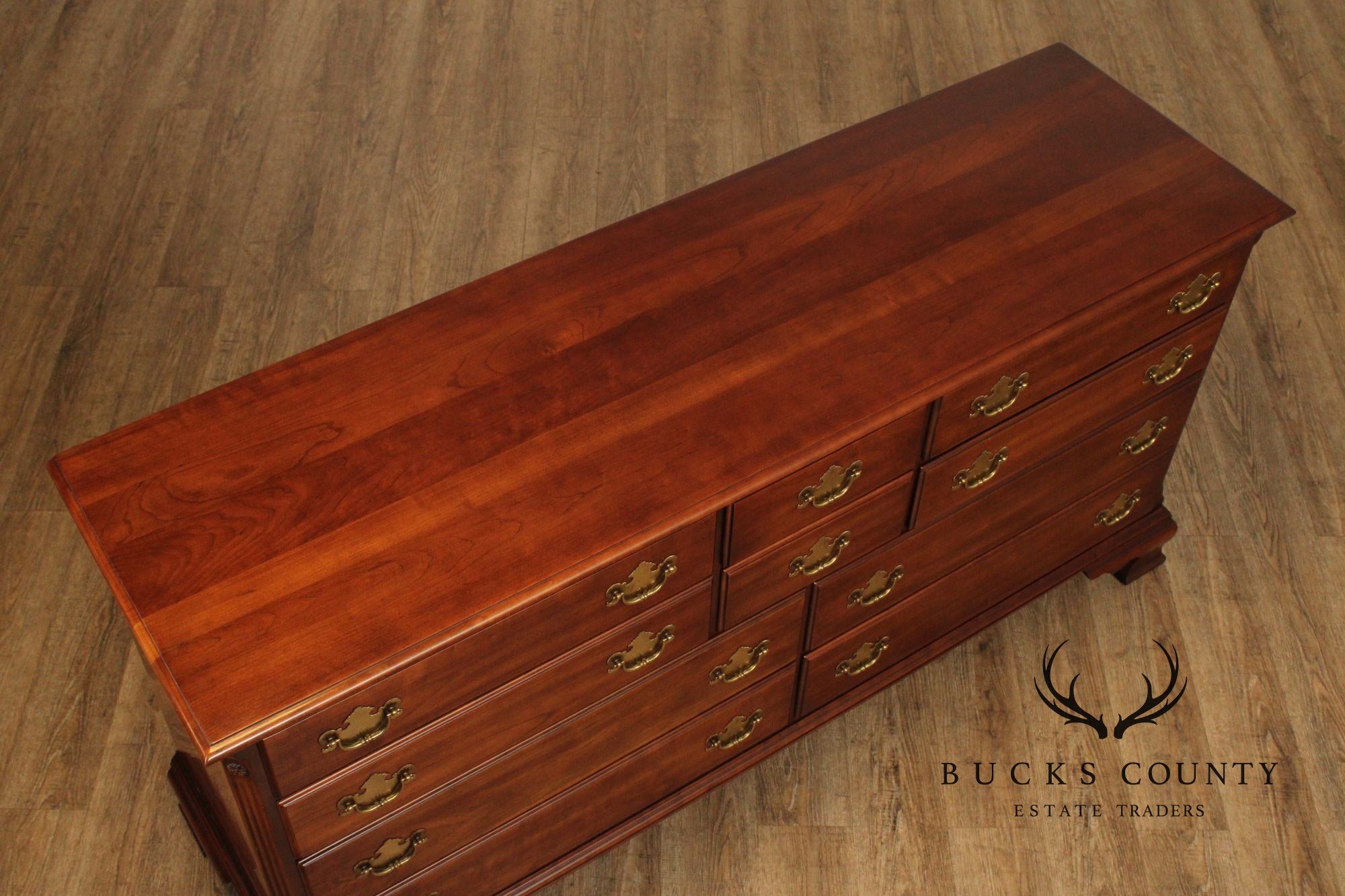 Statton Chippendale Style Solid Cherry Chest of Drawers