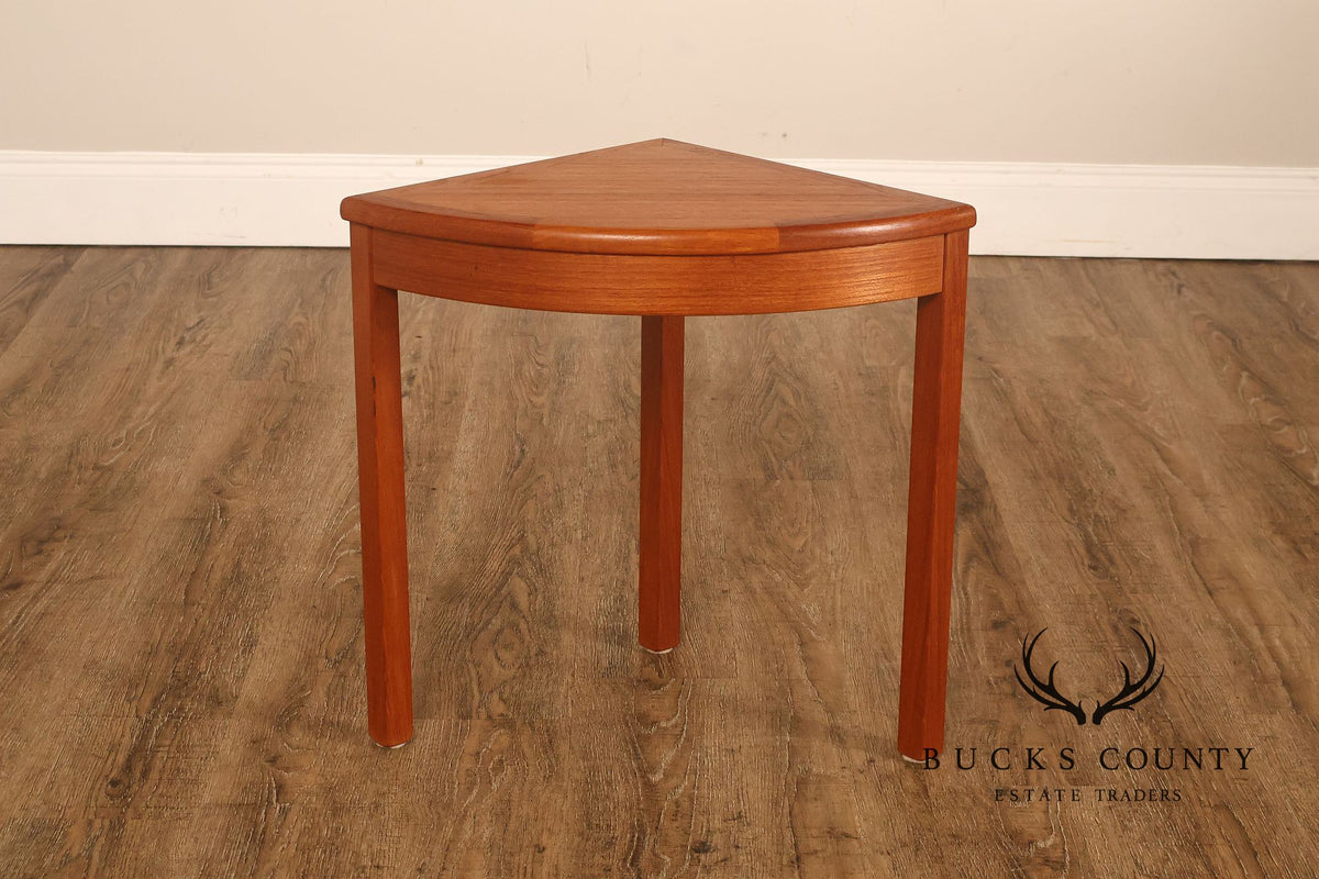 Andreas Tuck Danish Modern Teak Corner Side Table