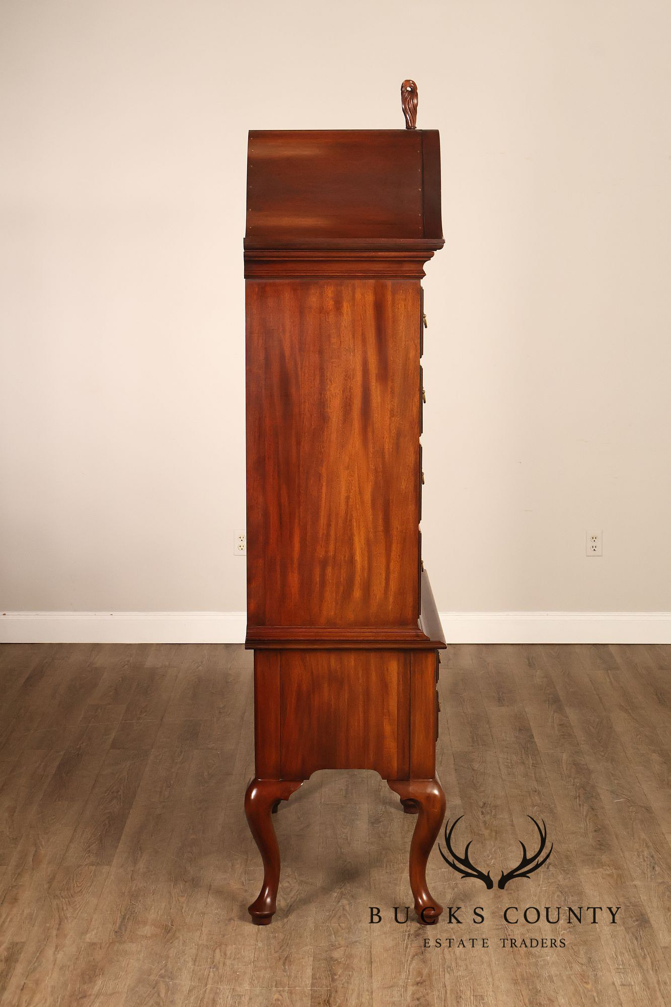 Henkel Harris Queen Anne Style Mahogany Highboy Chest