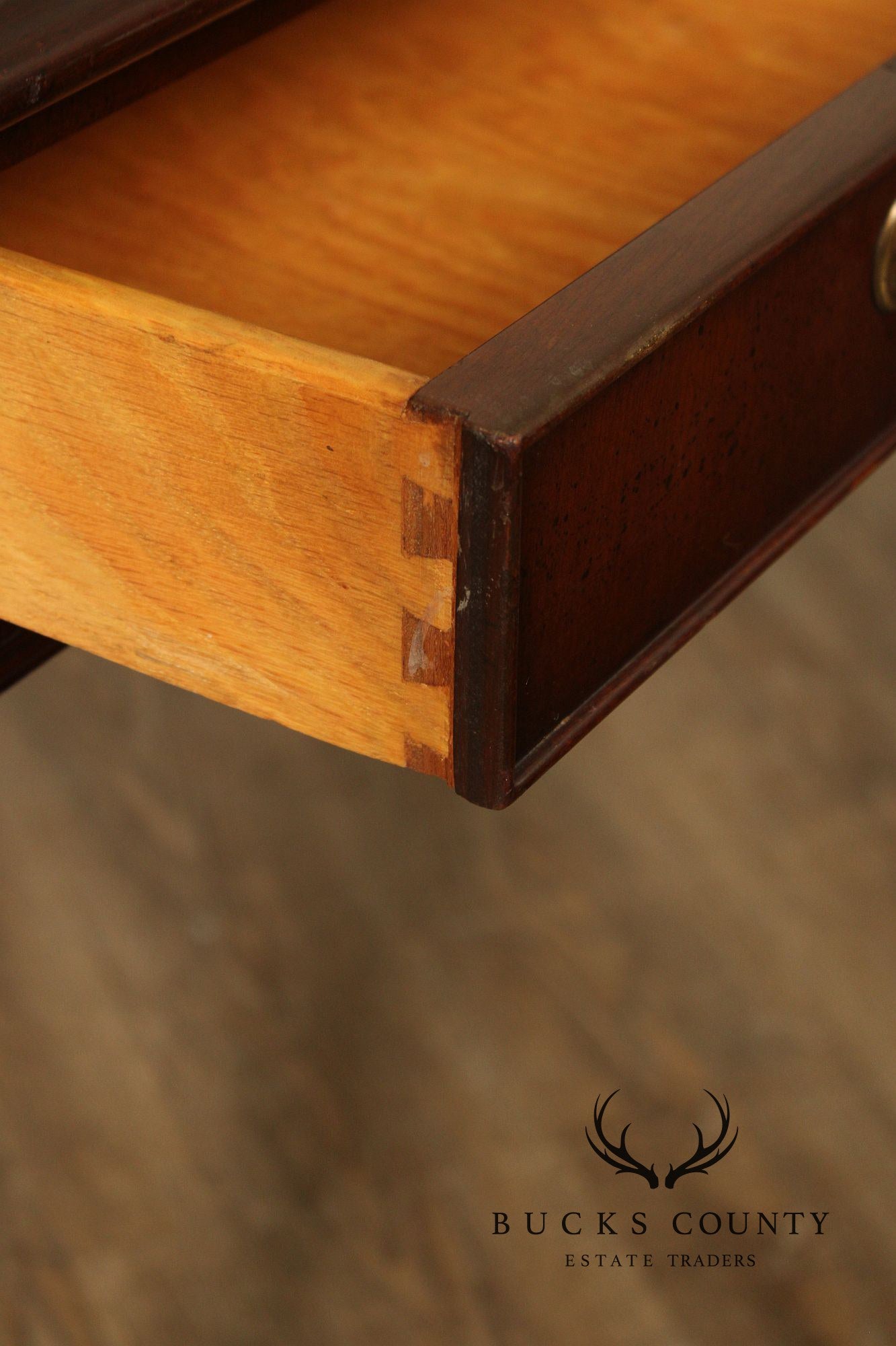 Regency Style Vintage Leather Top Mahogany Writing Desk