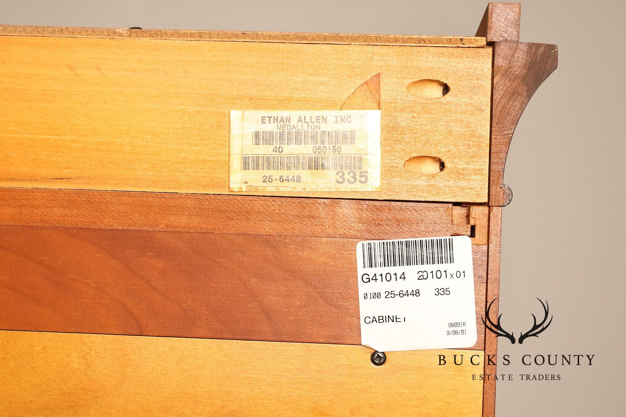 Ethan Allen Medallion Collection Cherry Lighted China Cabinet