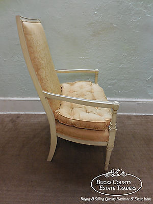 Custom French Regency Directoire Style Painted Wide Seat Fauteuil Loveseat