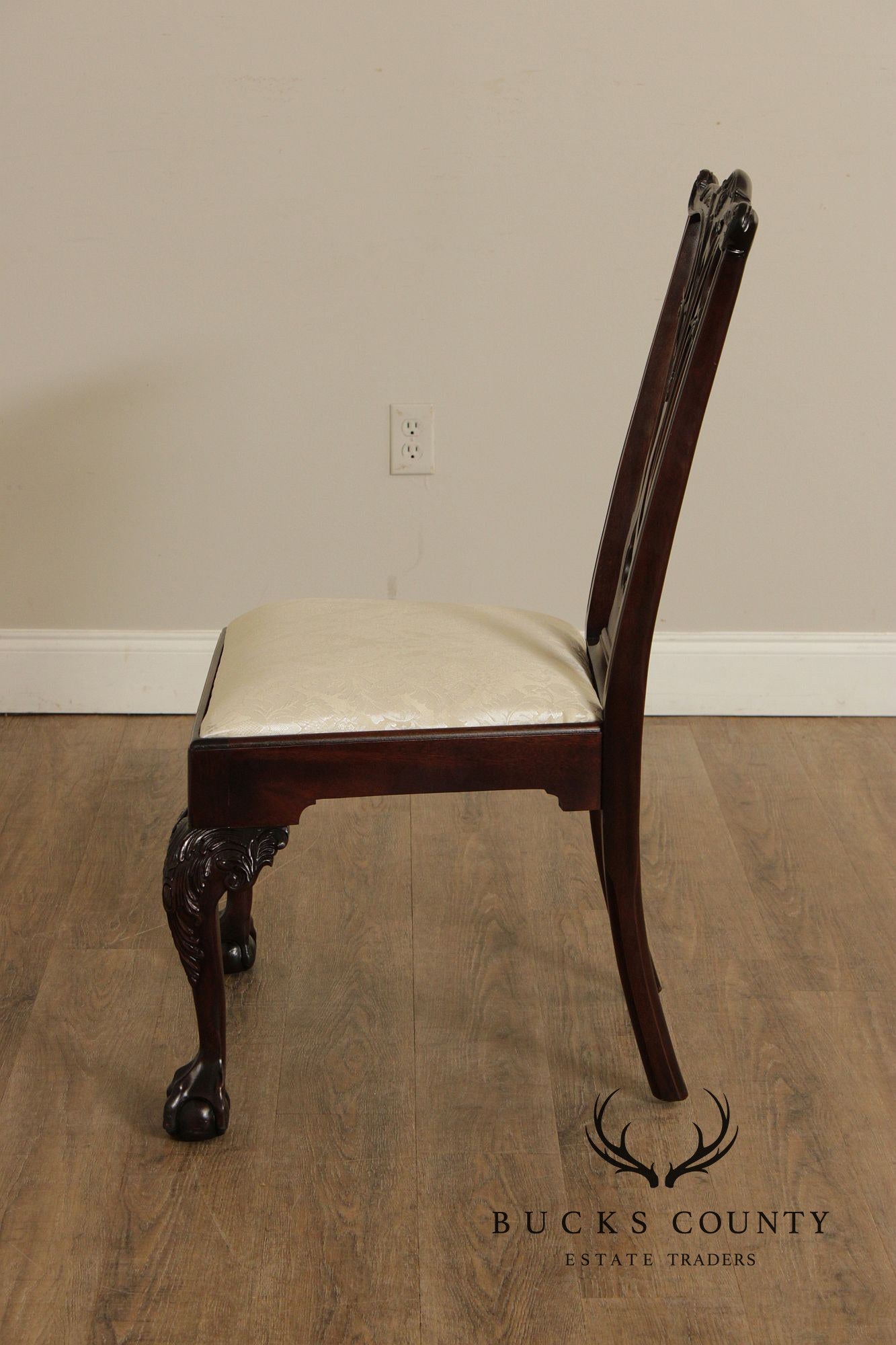 Stickley Chippendale Style Set of Six Mahogany Dining Chairs