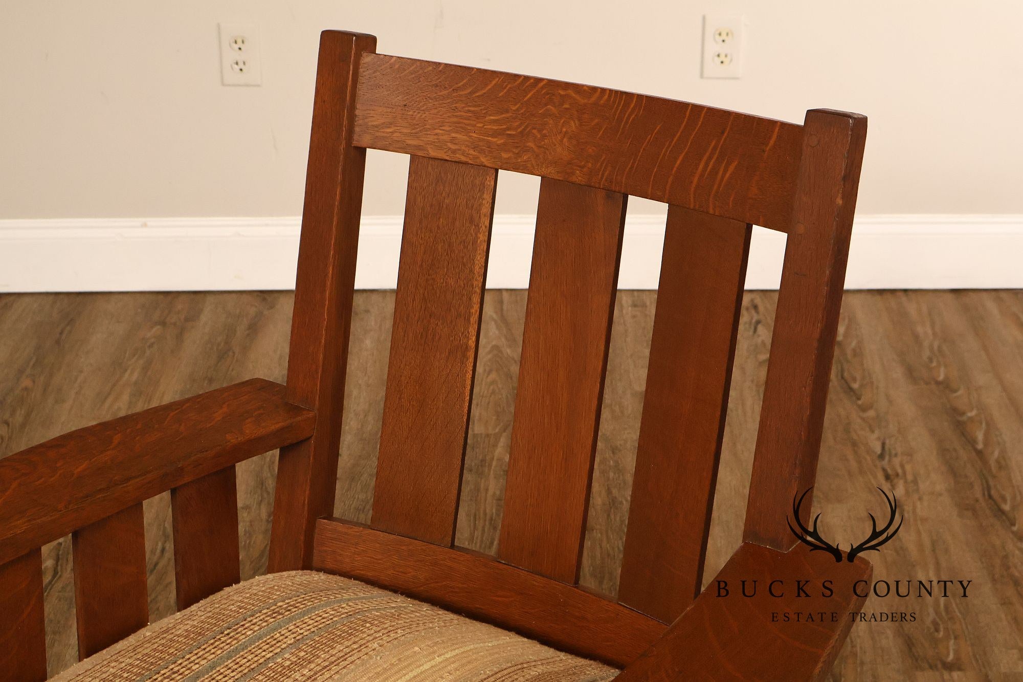 Antique Lifetime Arts And Crafts Oak Rocking Chair