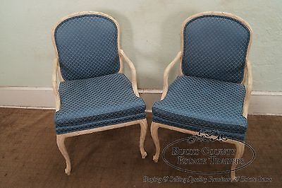 Quality Pair of Faux Naturalistic Carved Arm Chairs (B)