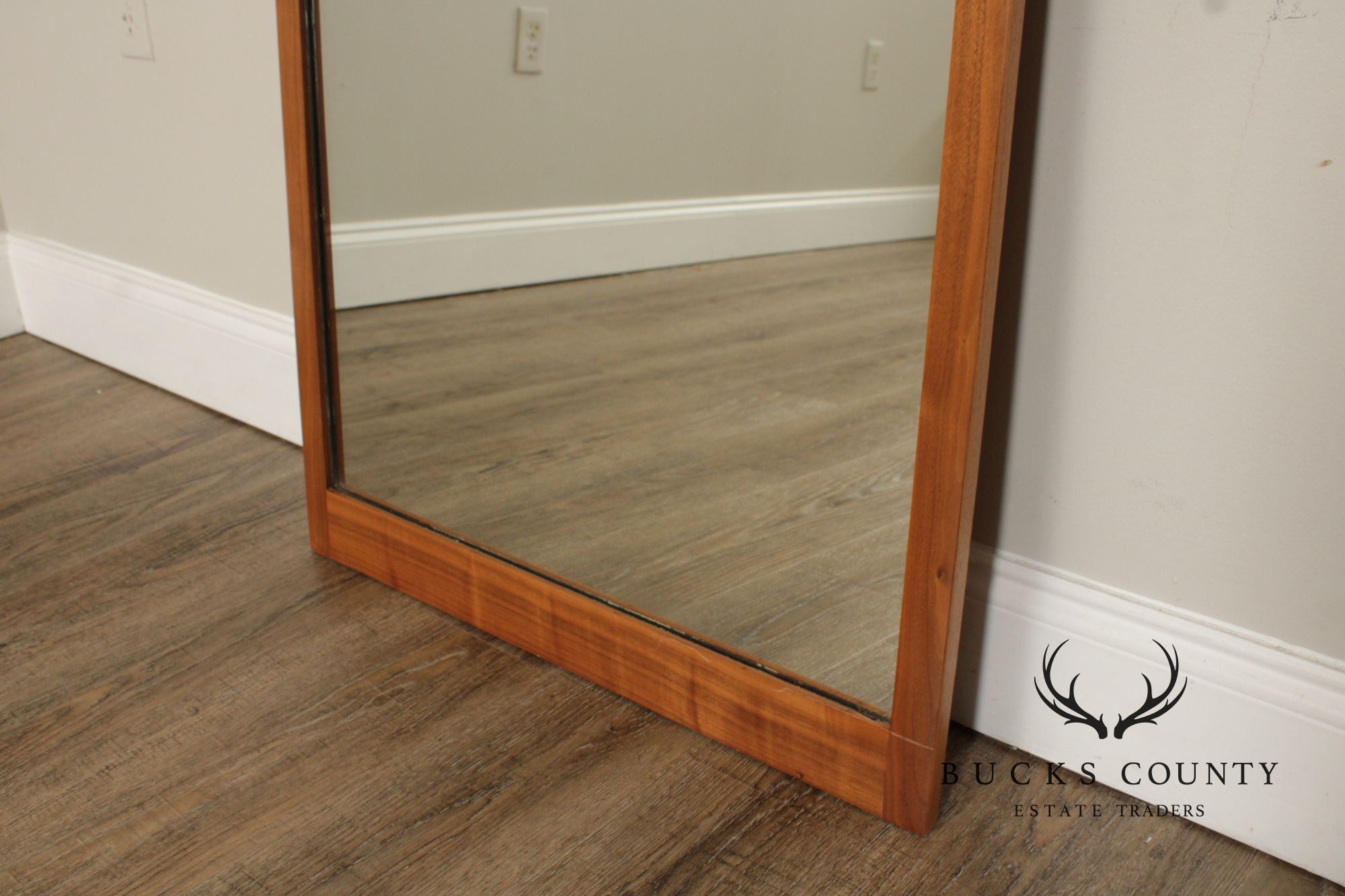 Mid Century Modern Walnut Wall Mirror