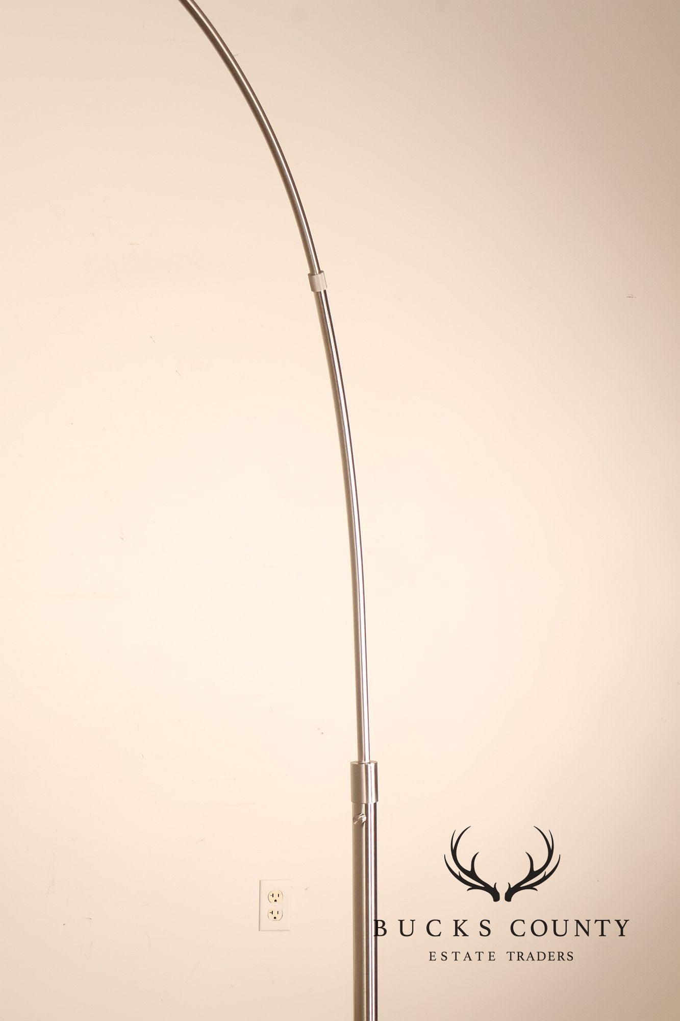 Nova Contemporary Brushed Nickel Arch Floor Lamp With Marble Base