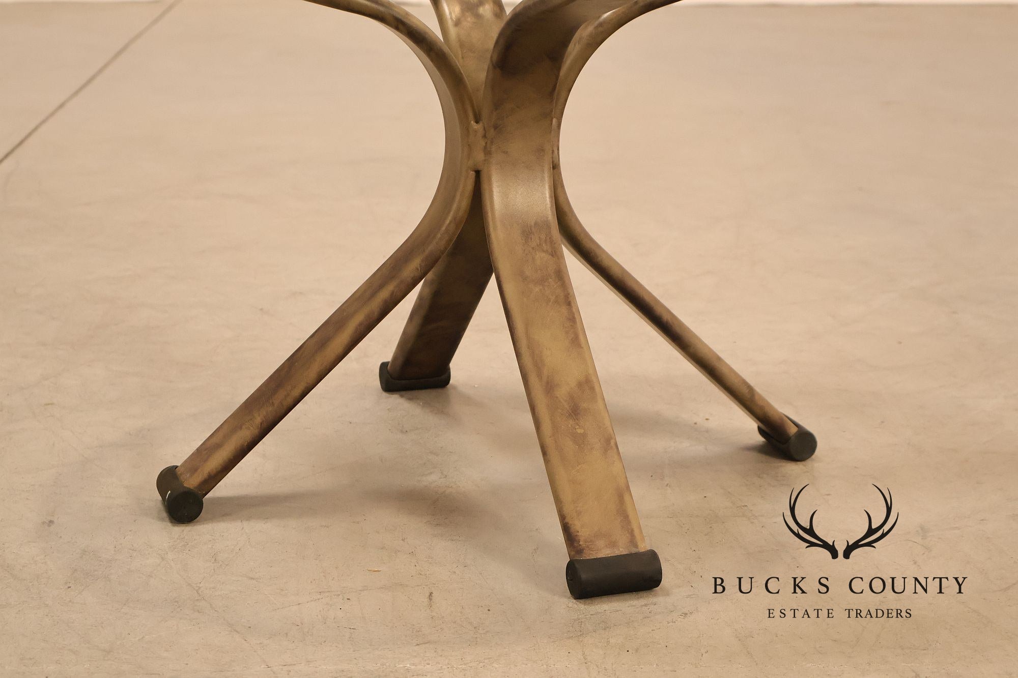 Brown Jordan Pair of Outdoor Round Glass Top Side Tables