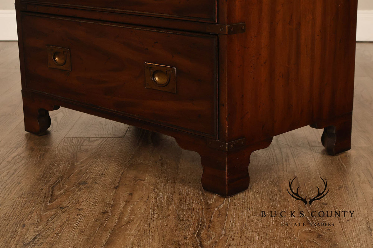 Heritage Campaign Style Walnut Nightstand