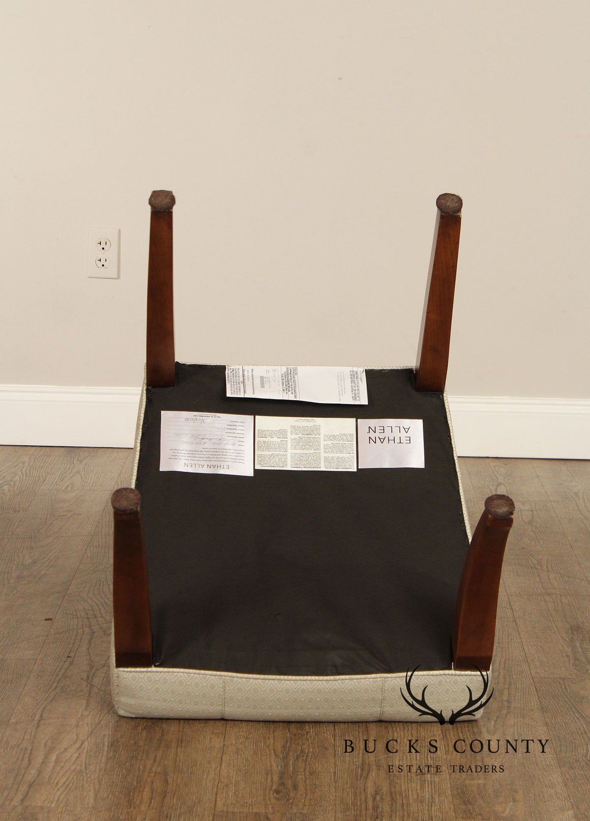 Ethan Allen Button-Tufted Slipper Chair