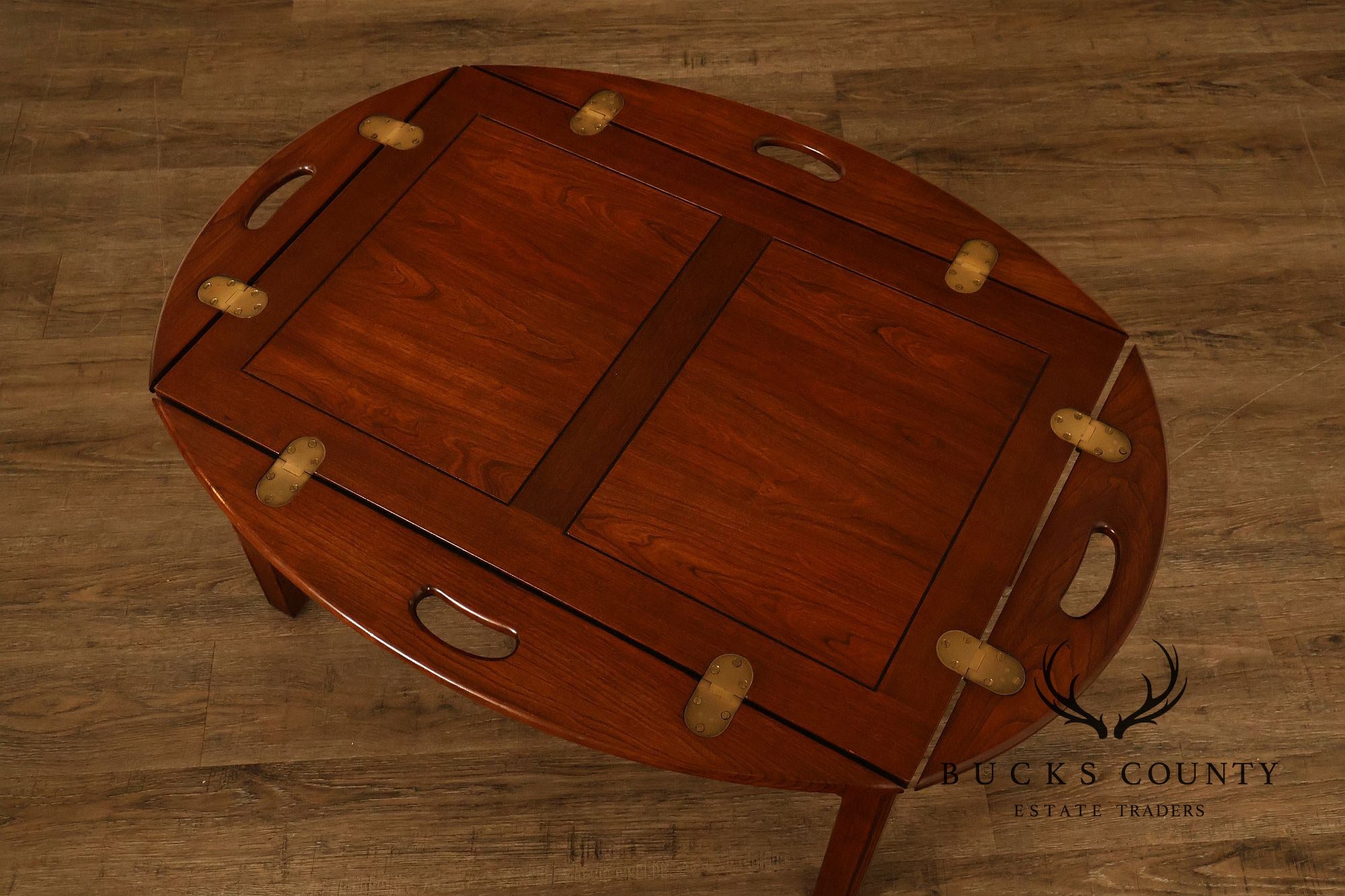 Chippendale Style Cherry Butler's Tray Coffee Table