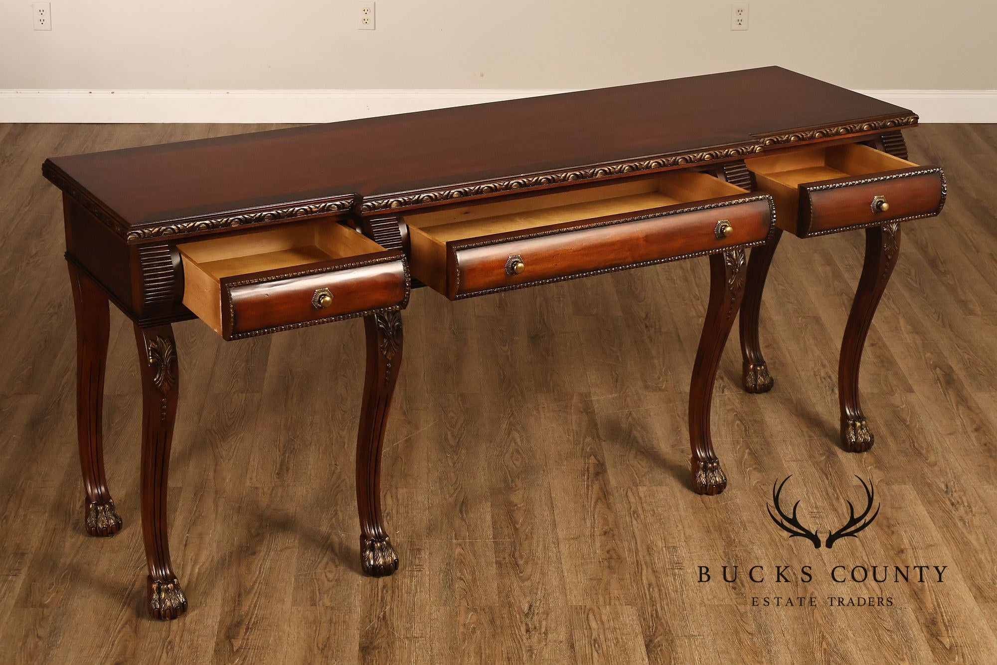 Century Furniture Georgian Style Mahogany Console Sideboard
