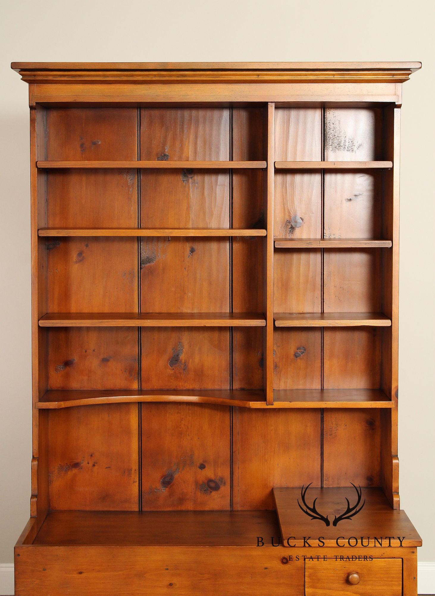 William Draper Farmhouse Style Pine Dry Sink Hutch