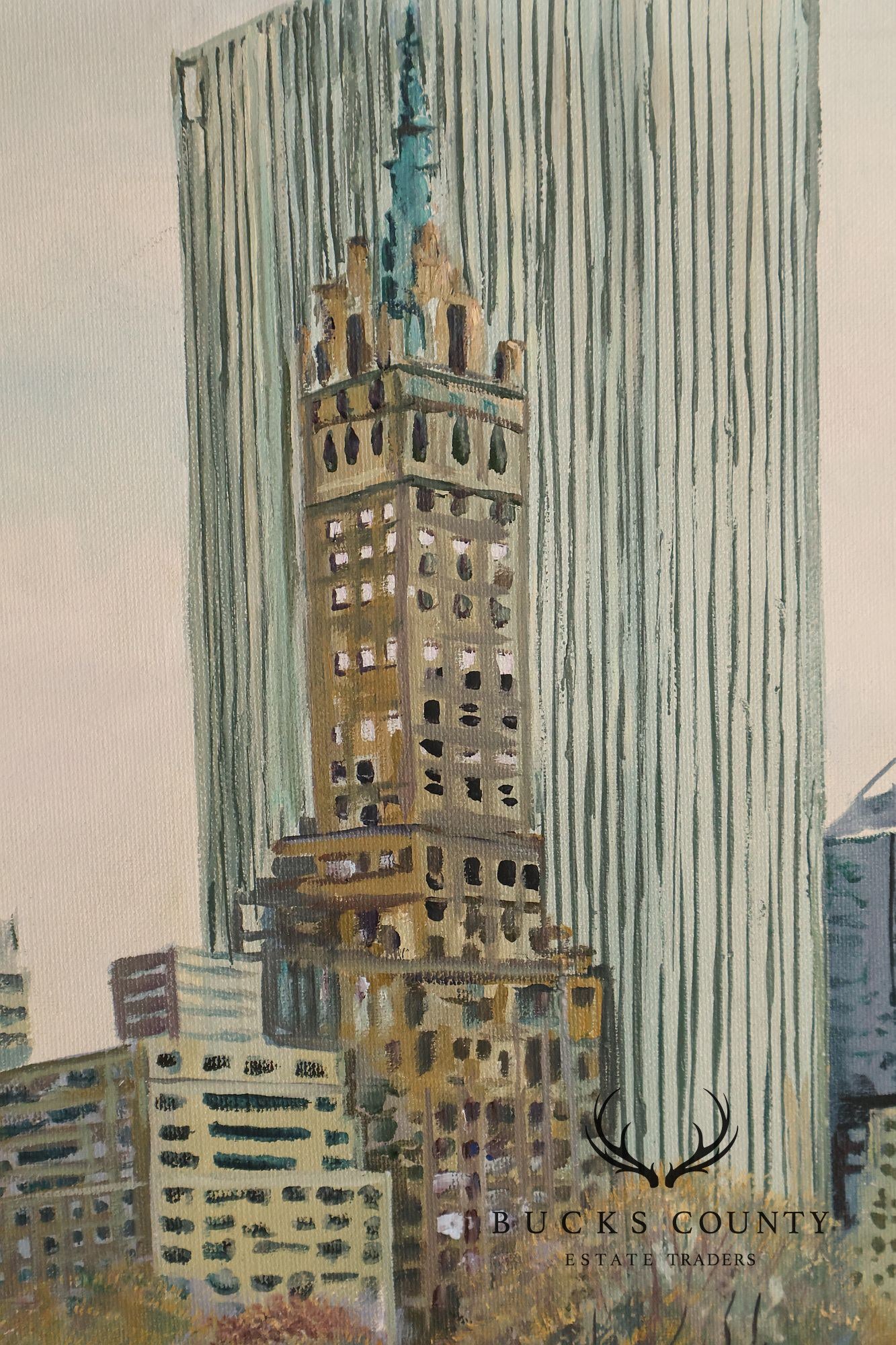 Ruth Mayer Central Park Ice Skating Landscape Original Oil Painting On Canvas