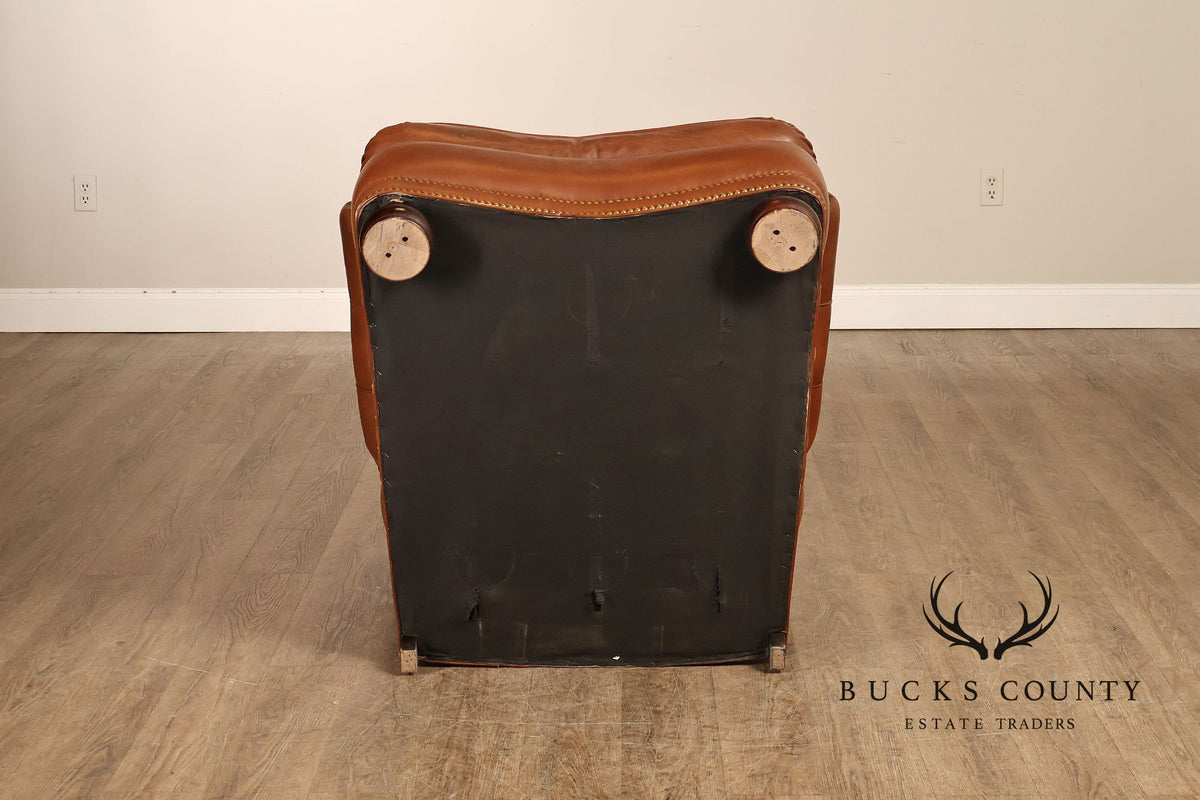 Hancock & Moore 'Austin' Leather Armchair and Ottoman