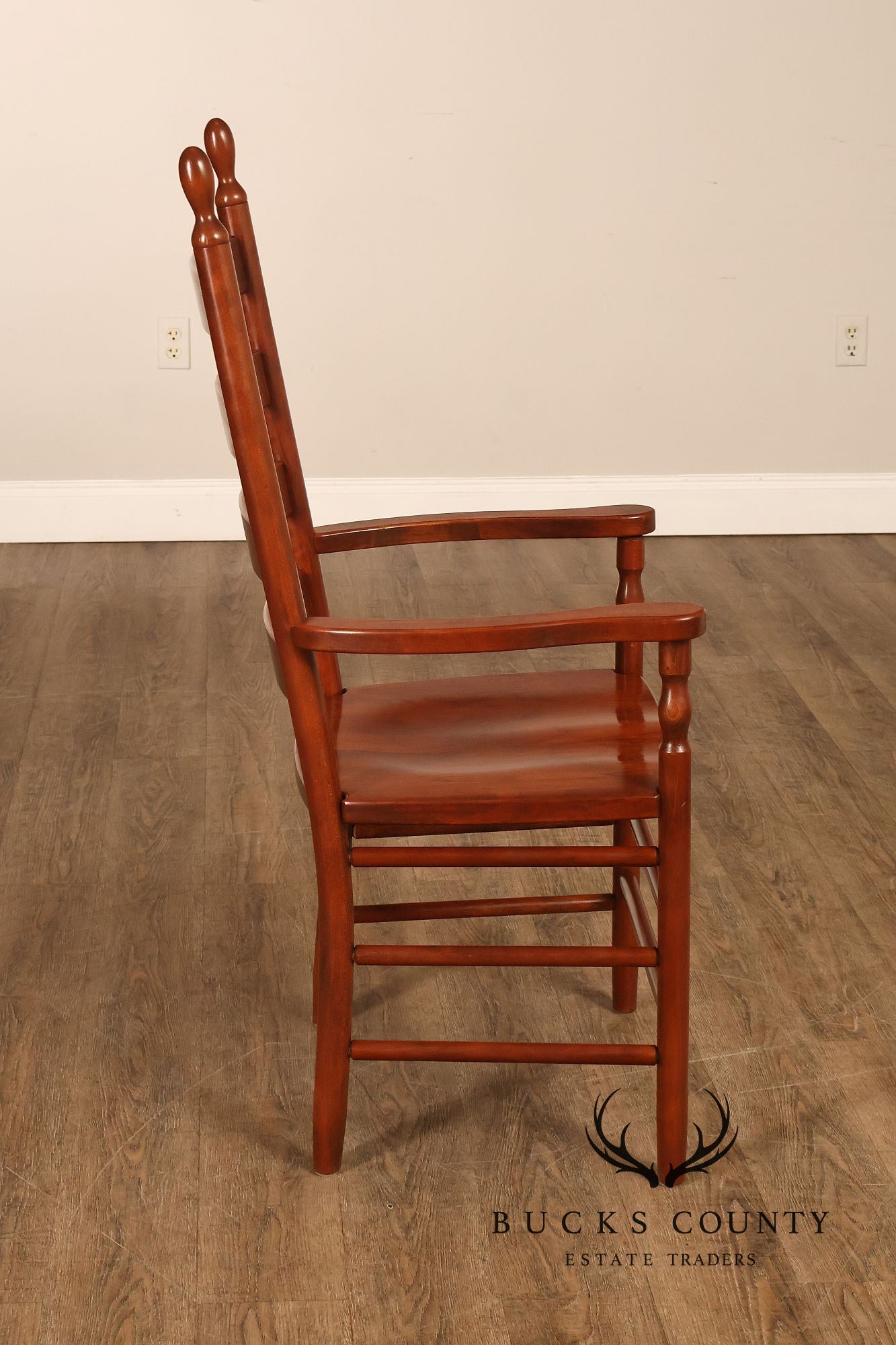 The Keystone Collection Set of Four Solid Cherry Ladder Back Dining Chairs