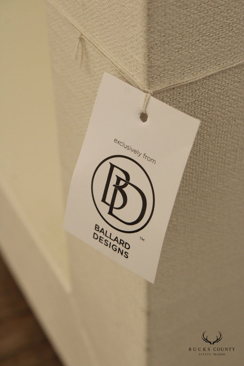 Ballard Designs Modern 'Rollins' Linen Wrapped Floor Shelf Coffee Table