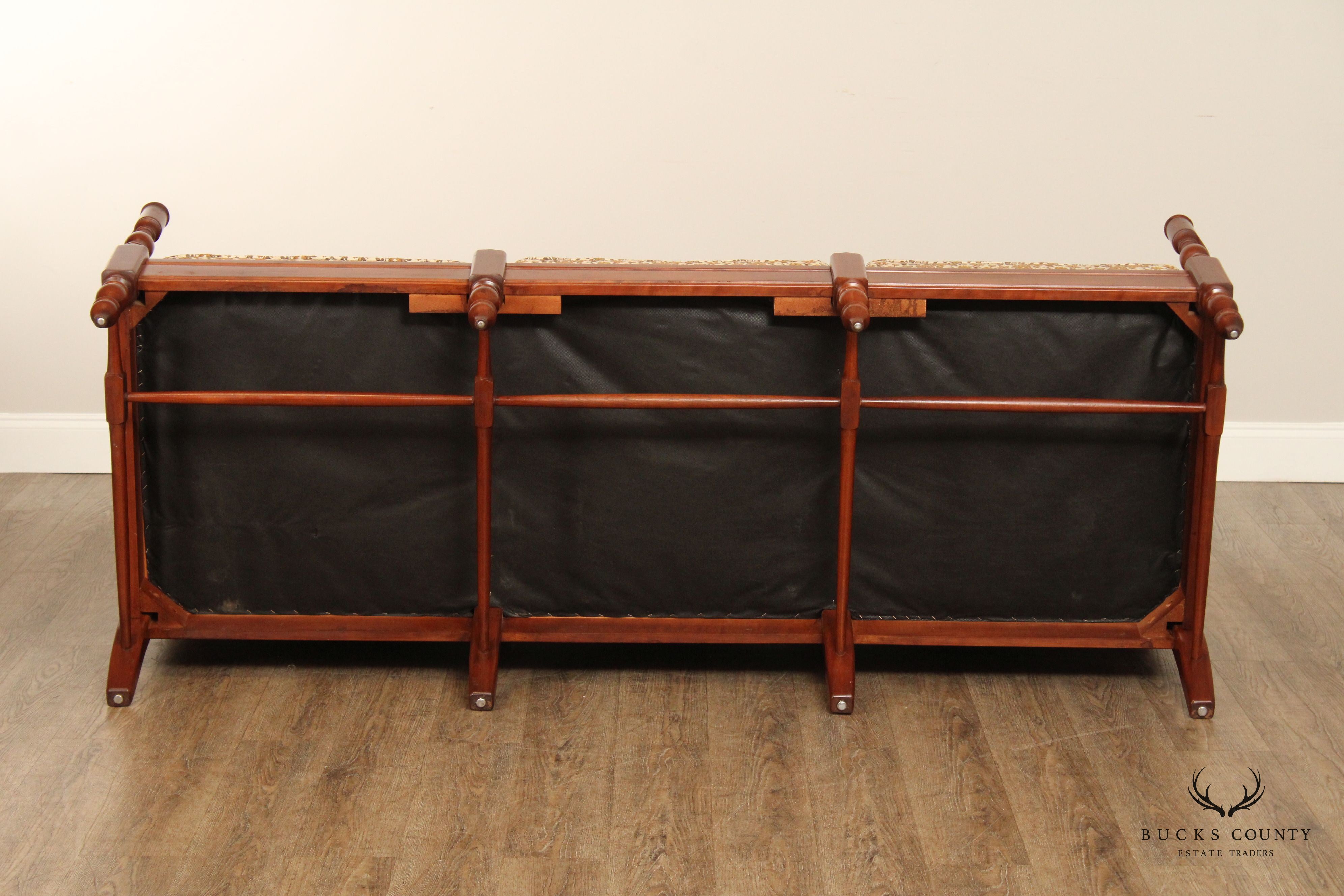 Early American Style Cherry Spindle Sofa