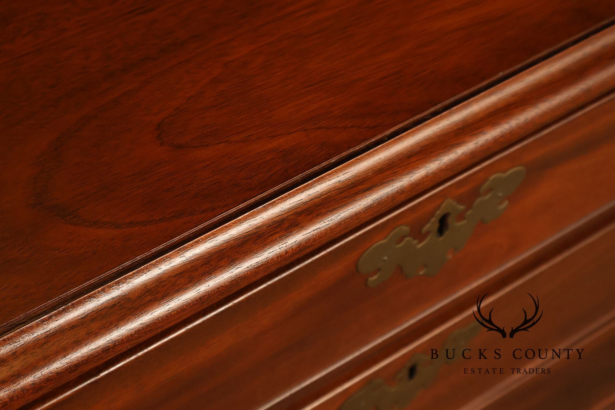 Custom Made 4 Drawer Mahogany Chippendale Style Chest of Drawers