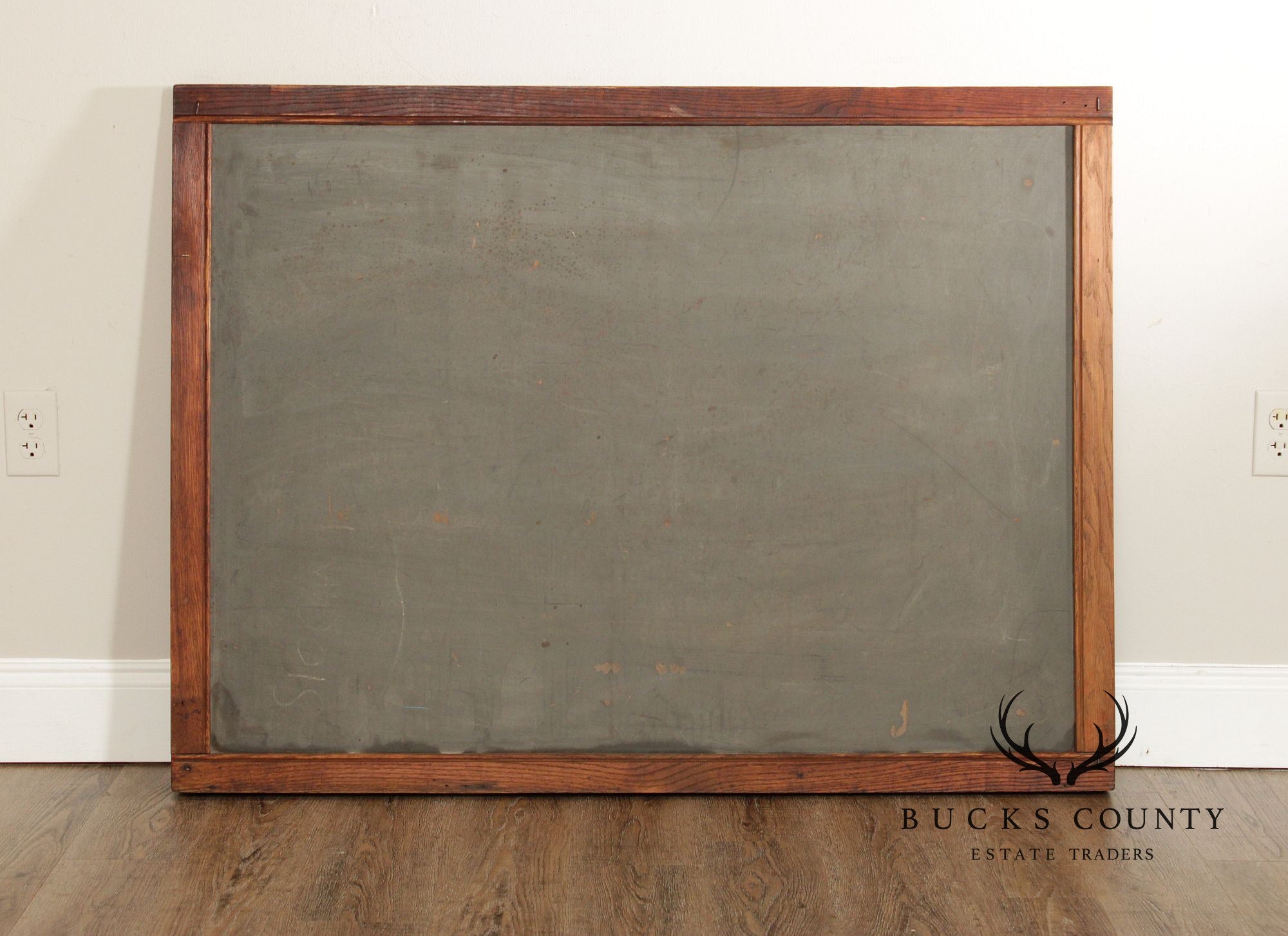 Vintage Large Oak Framed Chalkboard