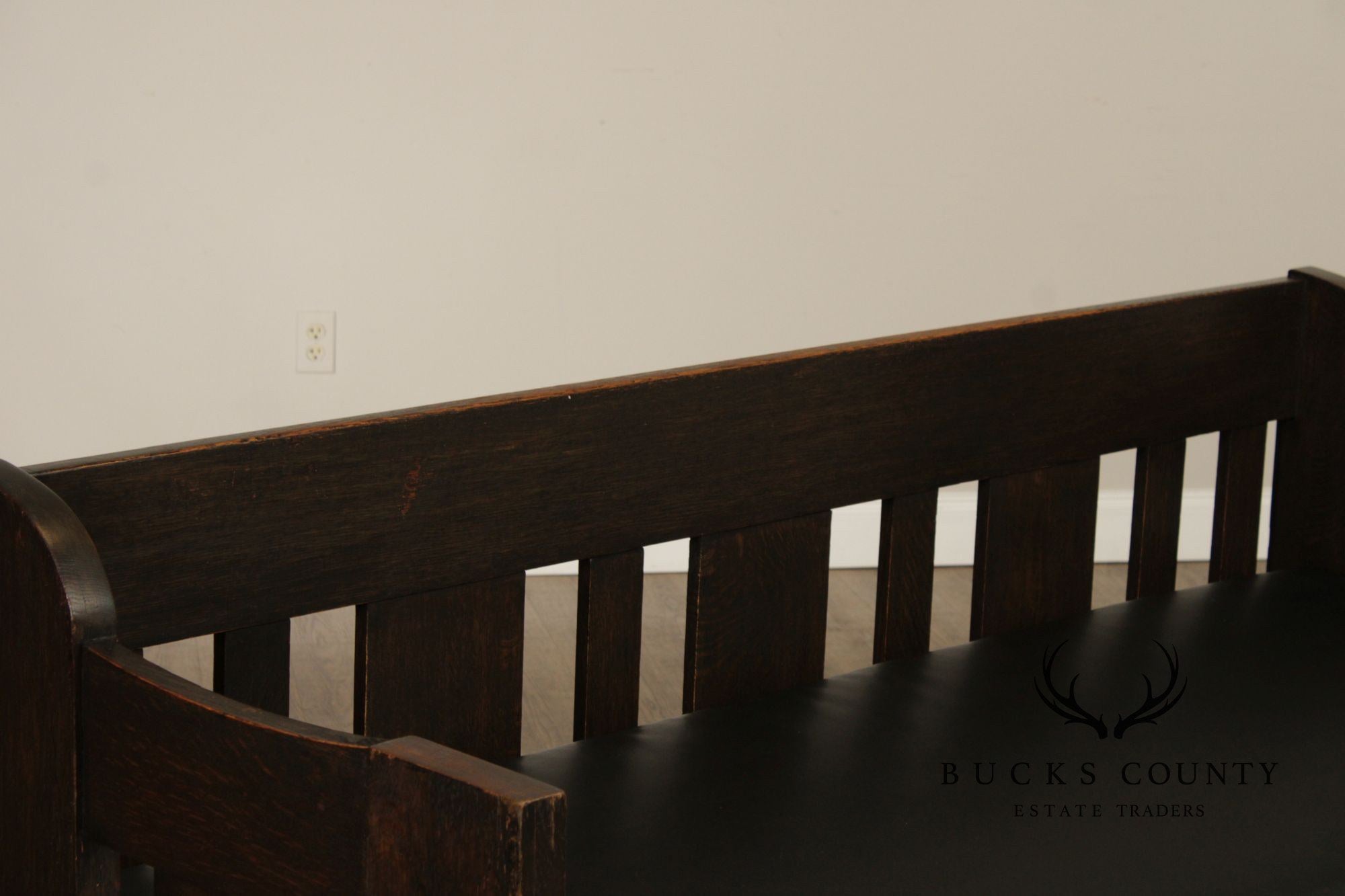 Limbert Antique Arts & Crafts Oak Settle Sofa