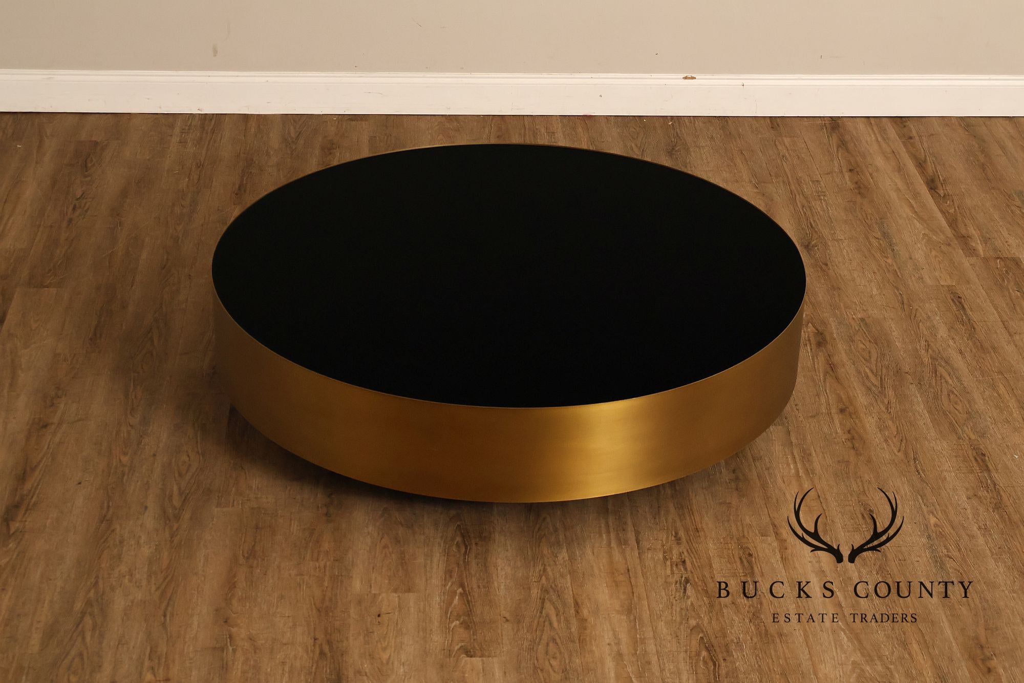 Restoration Hardware 'Moore' Glass Top Coffee Table