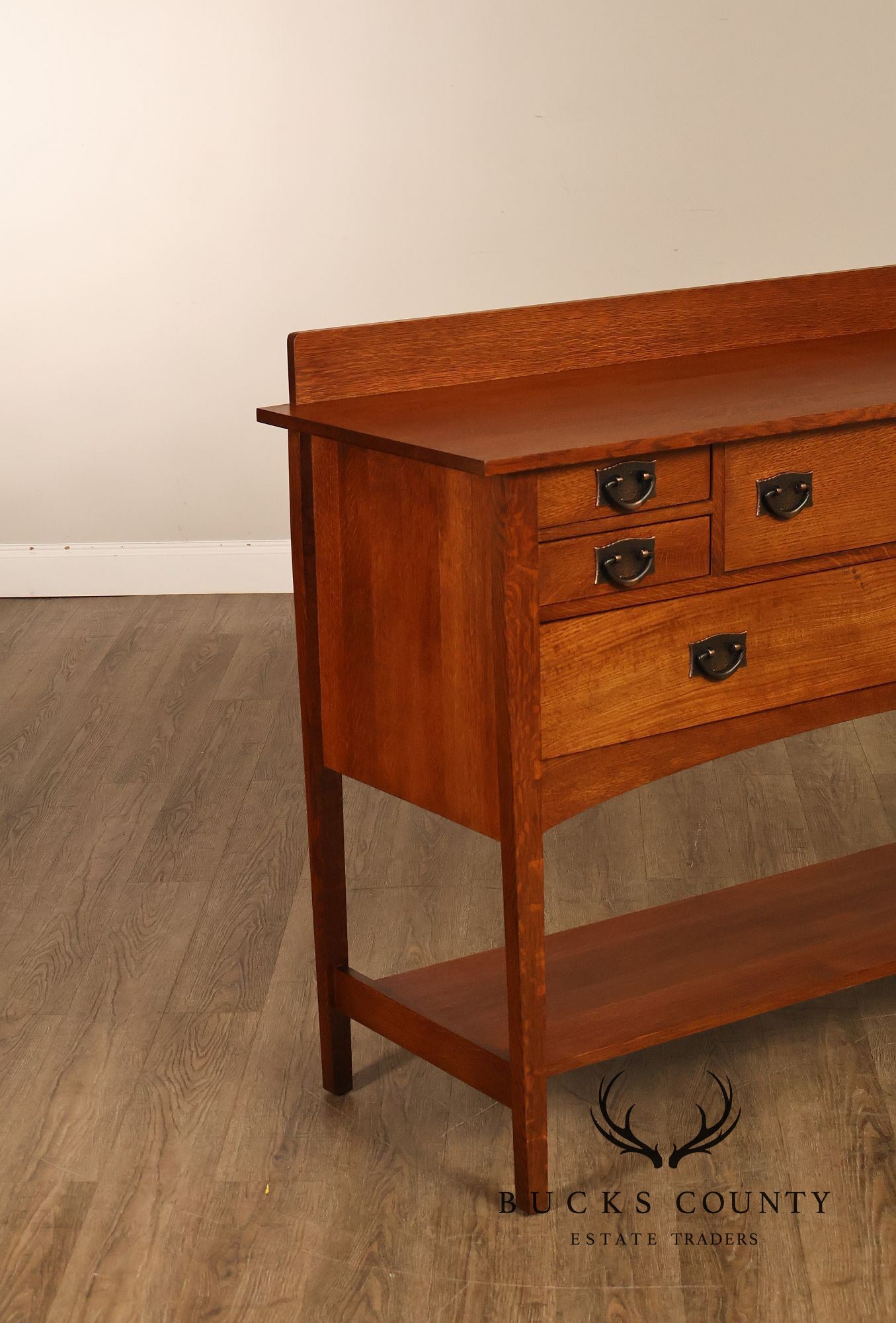 STICKLEY MISSION COLLECTION HARVEY ELLIS OAK SIDEBOARD