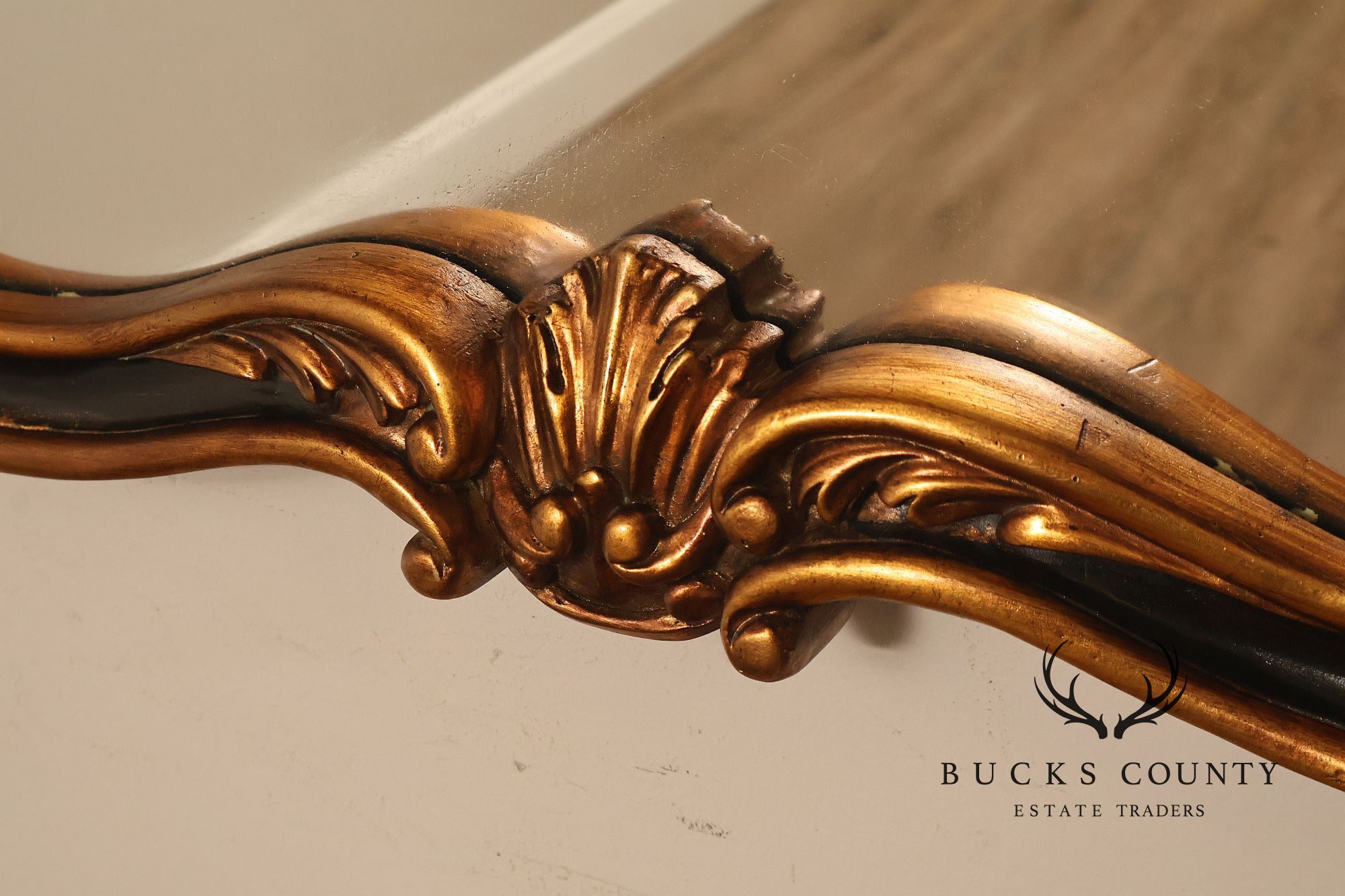 Rococo Style Large Carved Giltwood Wall Mirror