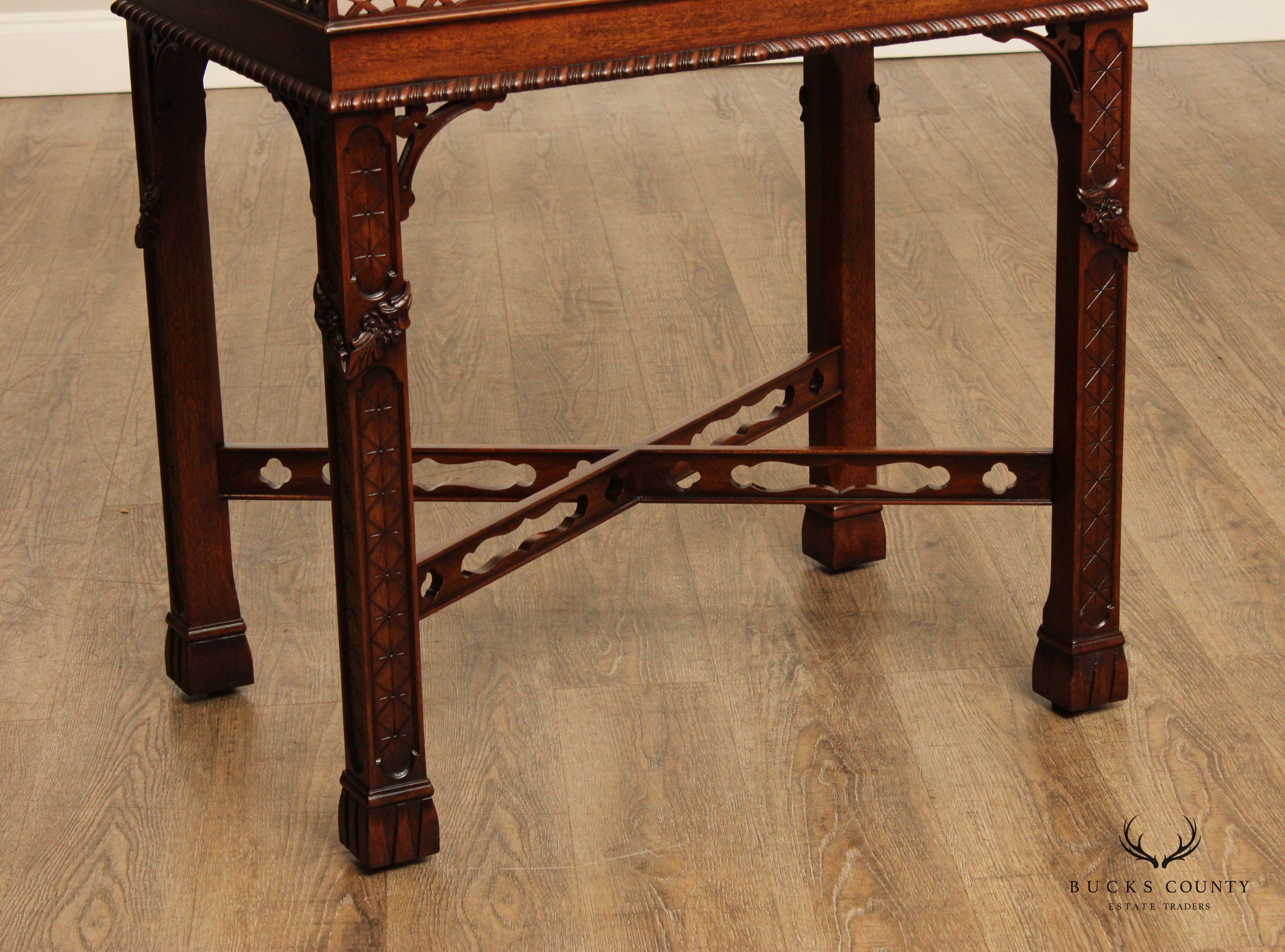 Henredon 'Historic Natchez Collection'  Chippendale Style Mahogany Tea Table