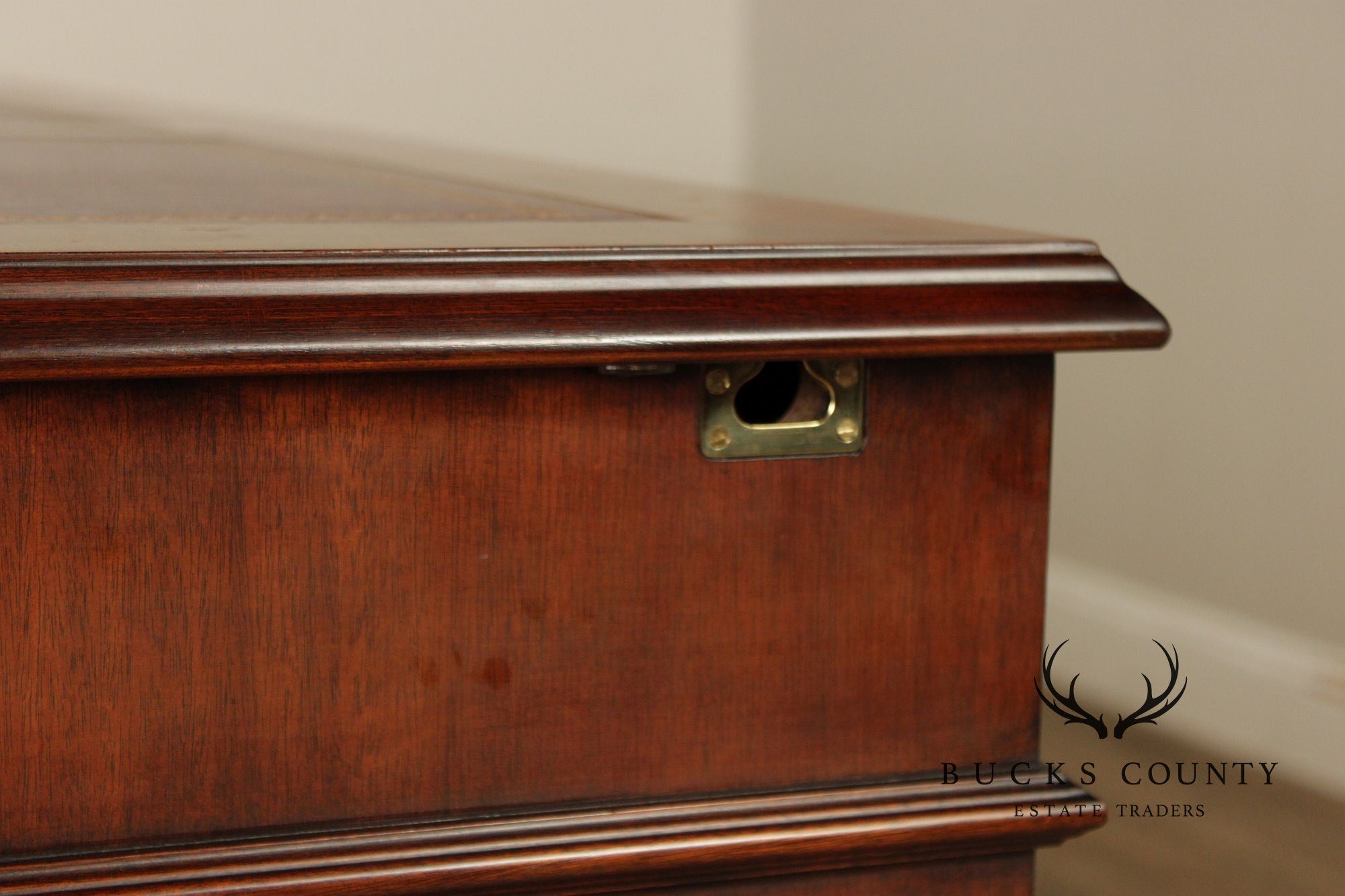 Henkel Moore Henkel Harris Mahogany Leather Top Executive Desk