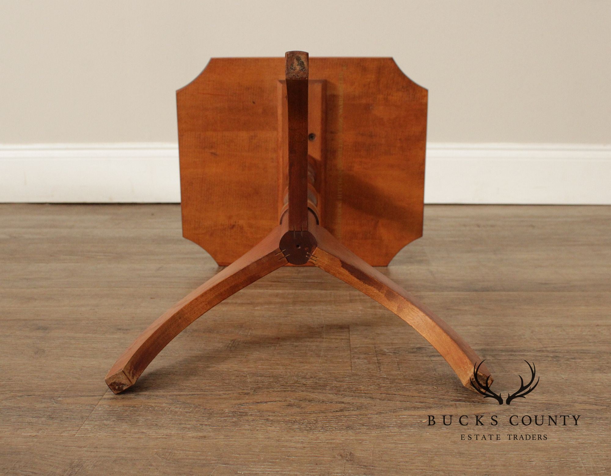 L. Hitchcock Stenciled Maple Small SideTable