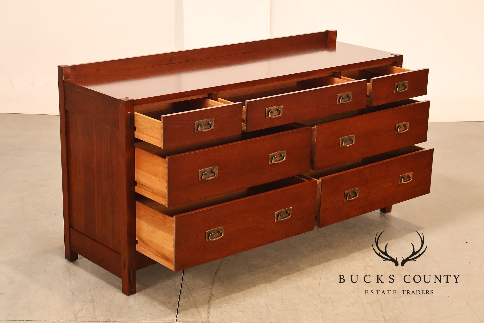 Stickley Mission Collection Cherry Seven Drawer Low Dresser
