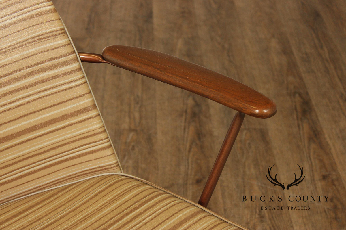 Viko Furniture Co. By Baumritter Corp Mid Century Modern Upholstered Swivel Armchair