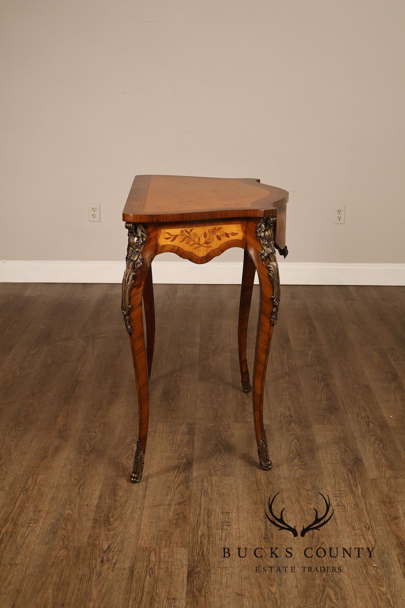 Maitland-Smith French Louis XV Style Inlaid Console Table