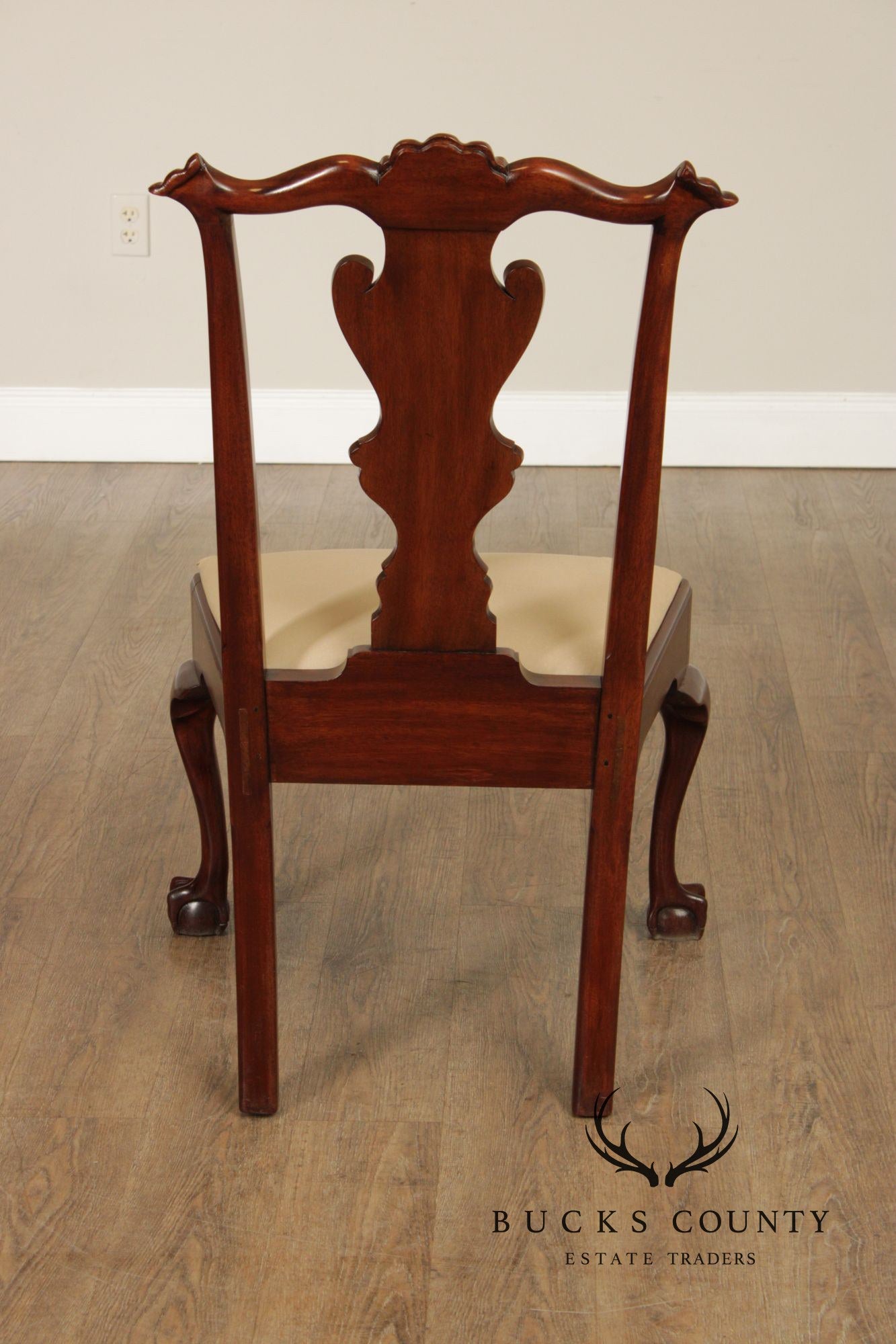 Henkel Harris Chippendale Style Set of Three Mahogany Side Dining Chairs