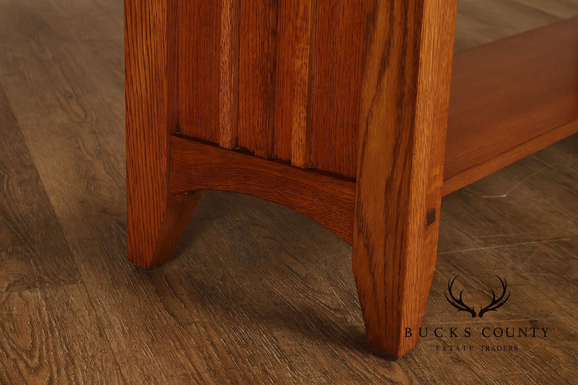 Thomasville Impressions Mission Style Oak Sofa Console Table