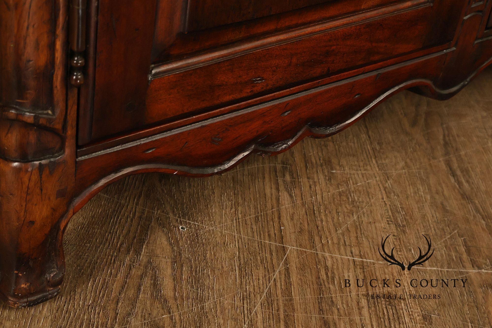Morgan Hill French Country Style Carved Wood Buffet Sideboard Server